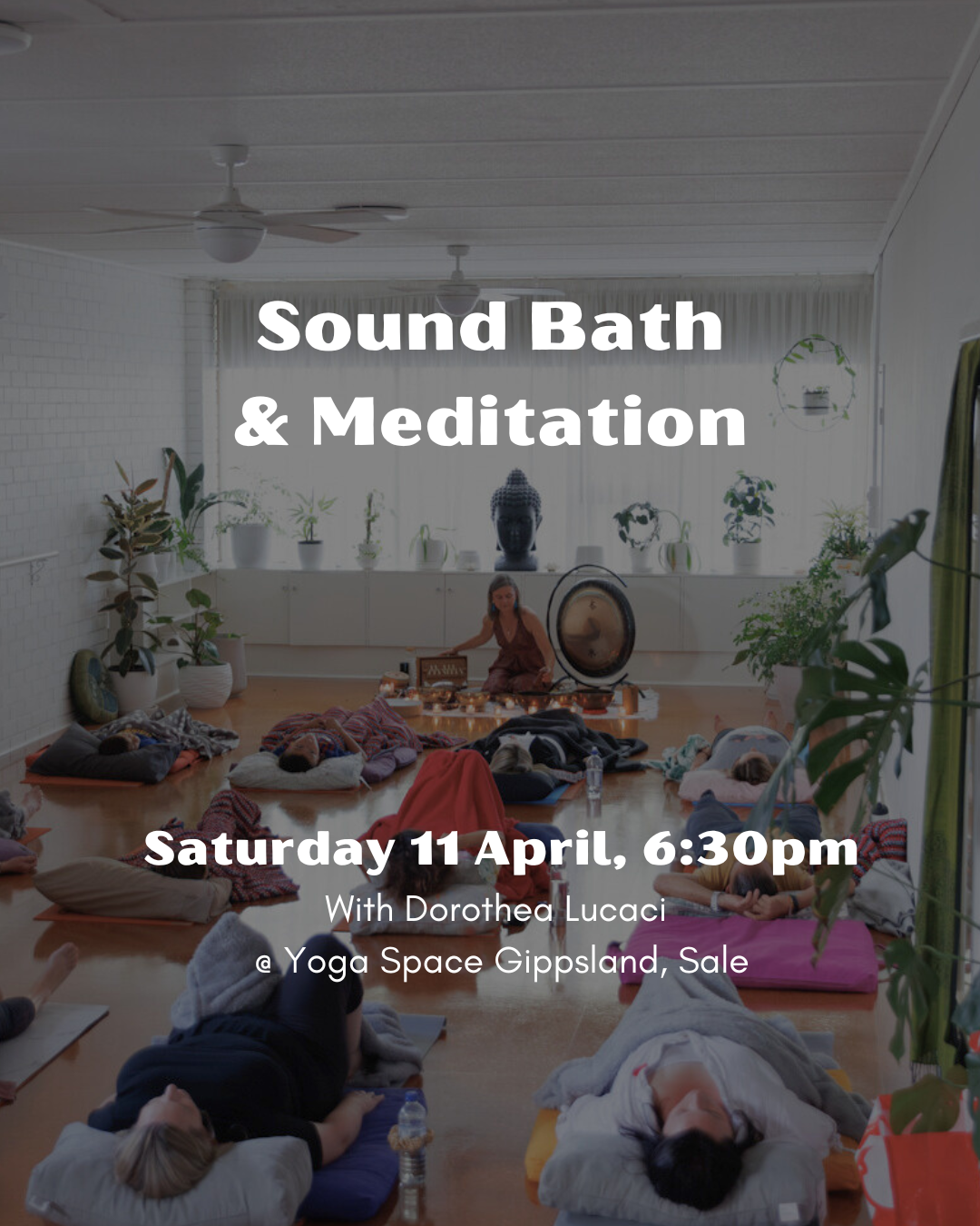 Dorothea Lucaci Facebook ad: SALE (Vic): Sound Bath and Guided Meditation