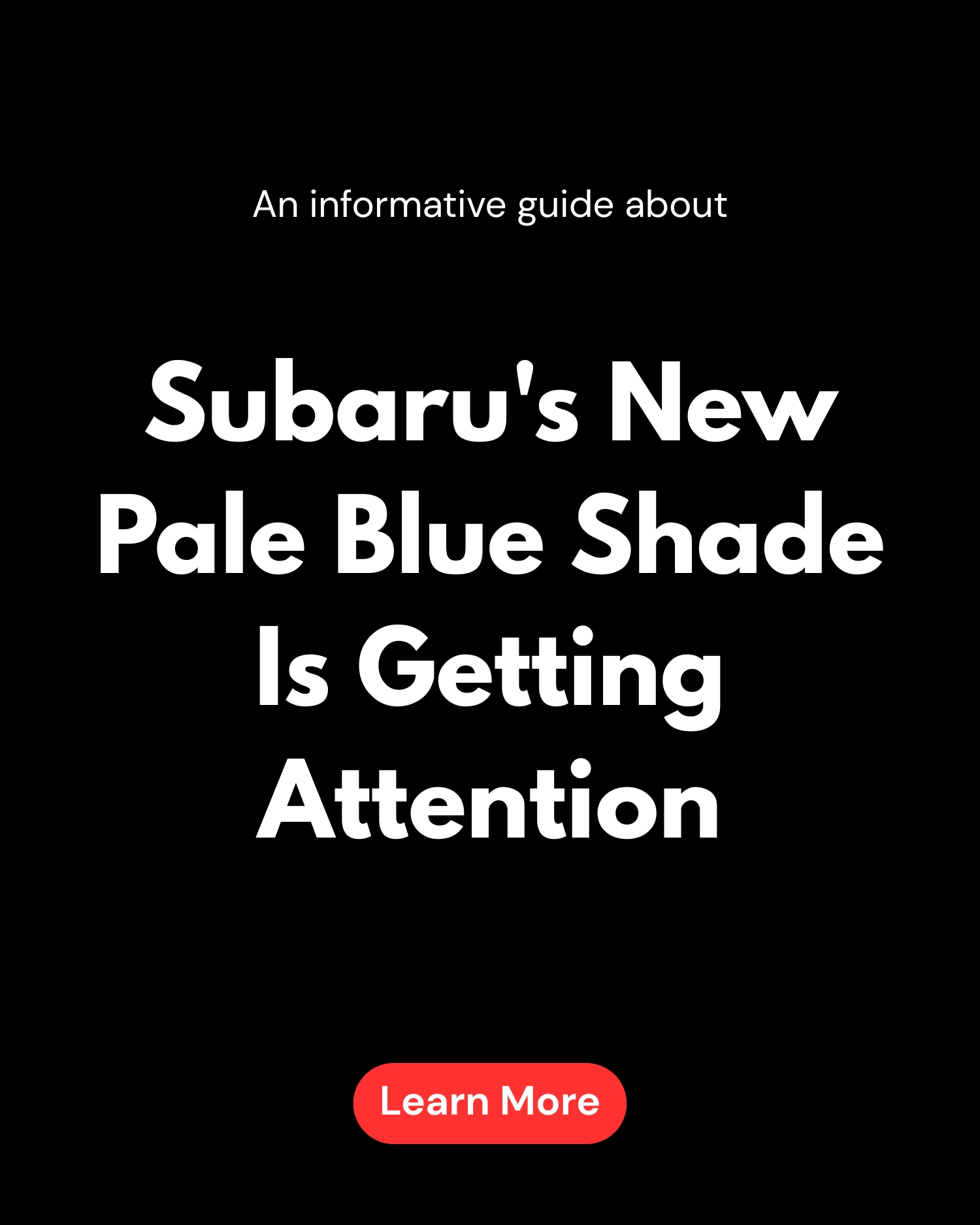 Auto News Facebook ad: Learn more about Subaru's new pale blue shade.