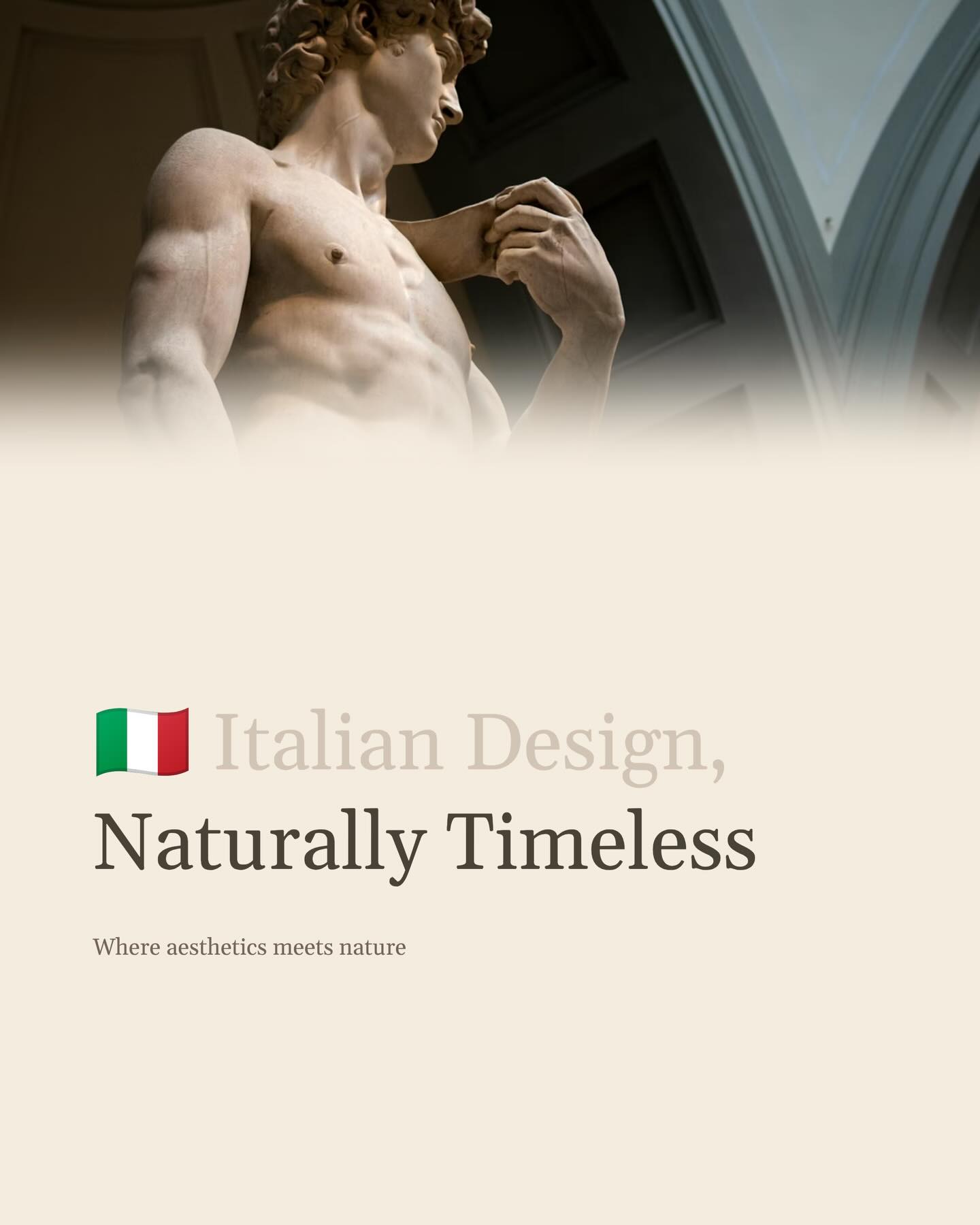 Midsummer Milano Facebook ad: Italian design, naturally timeless