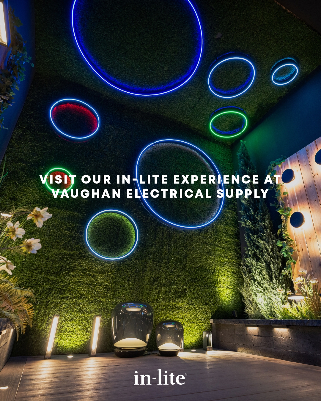 In-lite Global Facebook ad: Step into the magic of an illuminated outdoor…