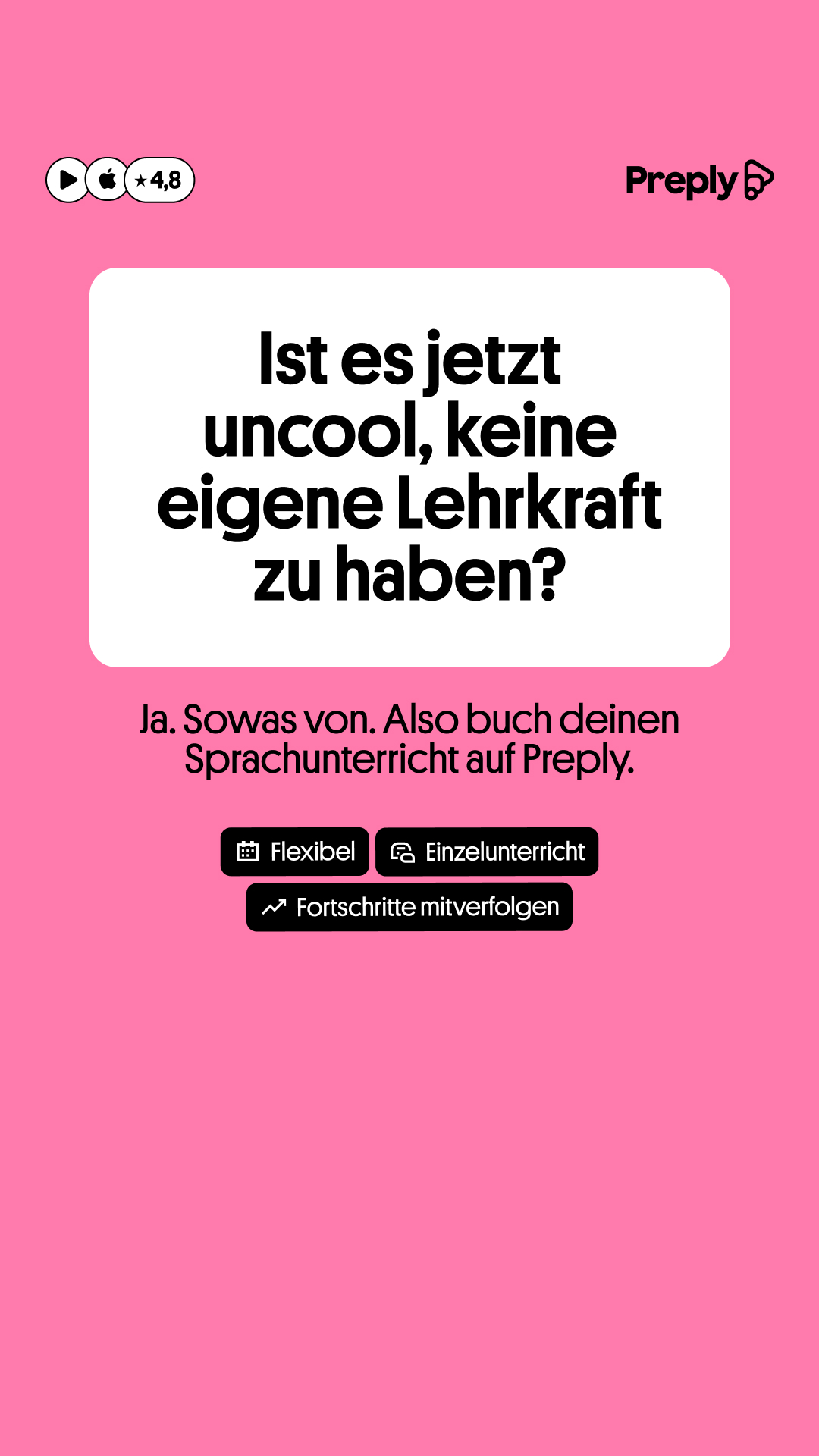 Preply Facebook ad