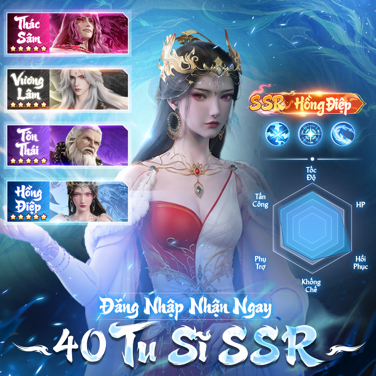 Tiên Nghịch Mobile - JoyGames Facebook ad: Đăng nhập nhận 1000 lượt chiêu mộ