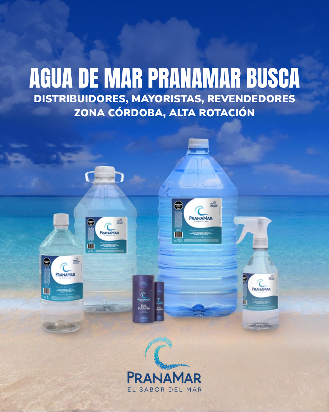 Botellon Bebidas Facebook ad: Agua de Mar Pranamar