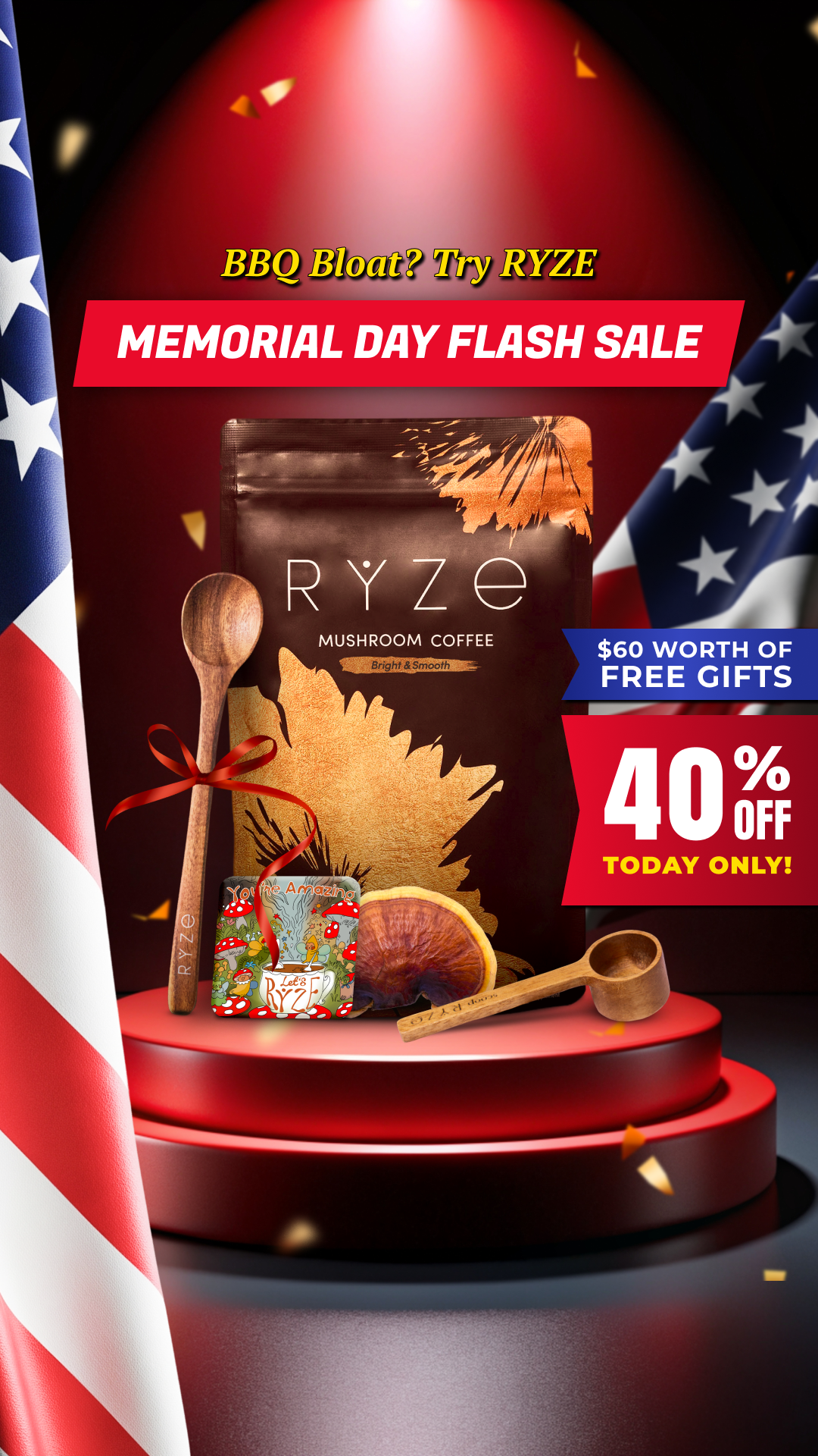 RYZE Superfoods Facebook ad