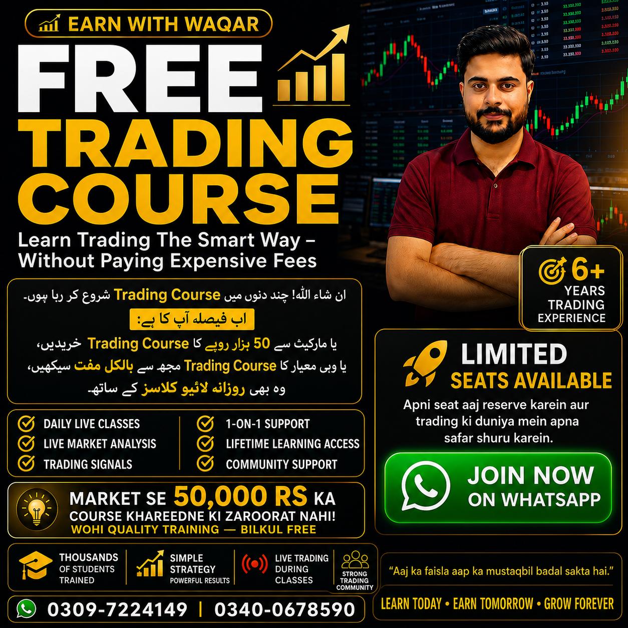 Earn With Waqar Facebook ad