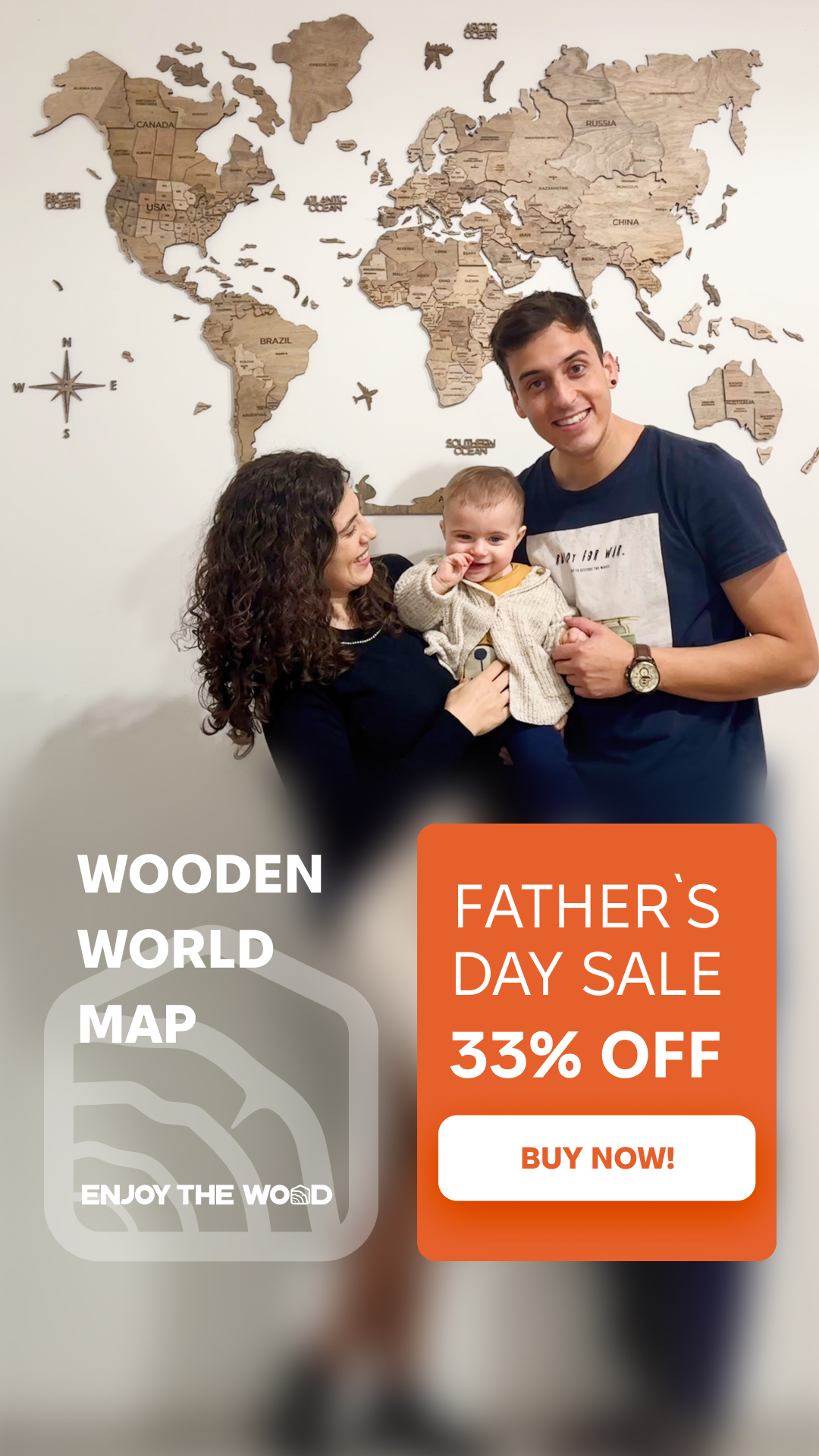 Wooden World Maps Facebook ad