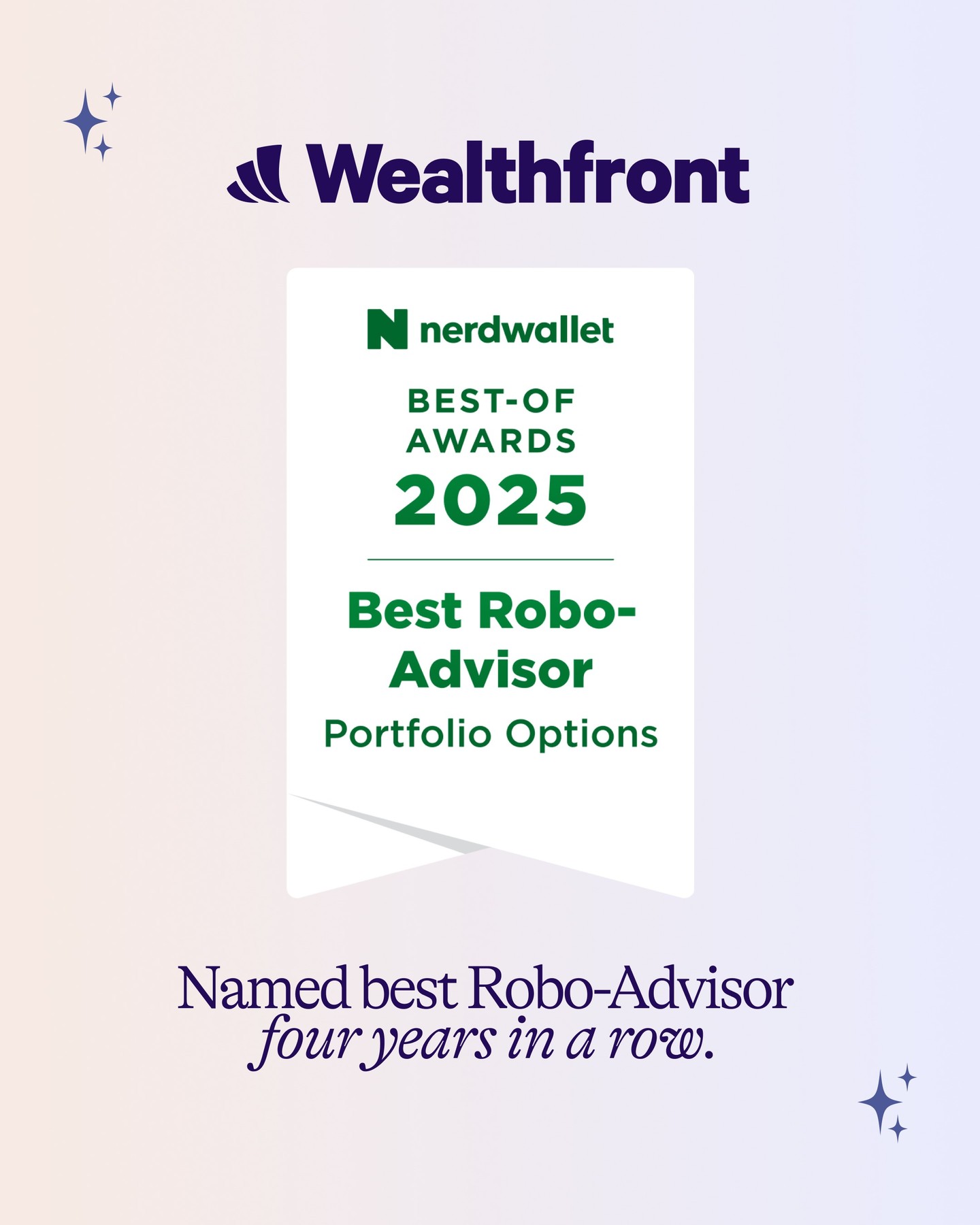 Wealthfront Facebook ad