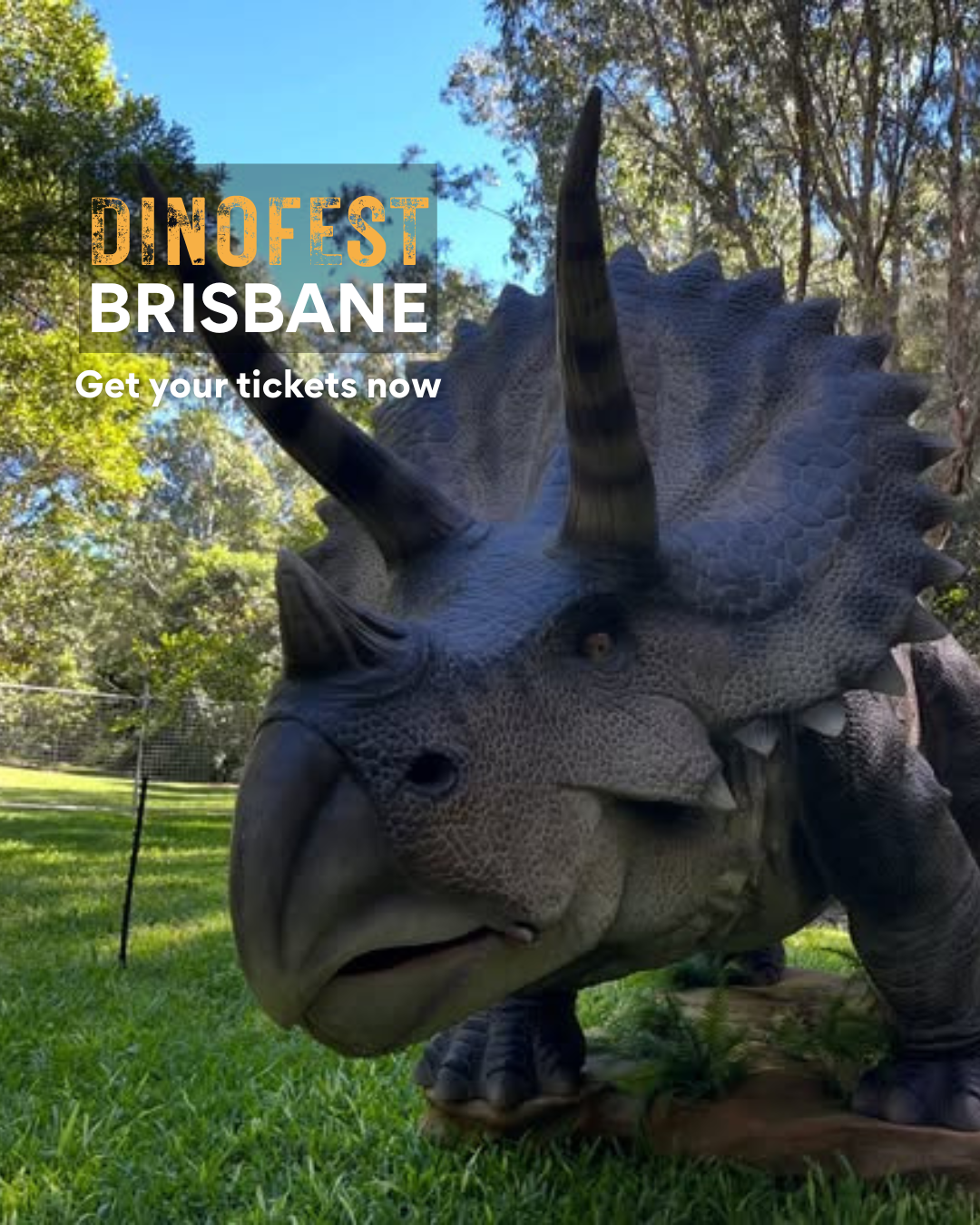 DinoFest Facebook ad: Your kids will love meeting our walking Dinosaurs
