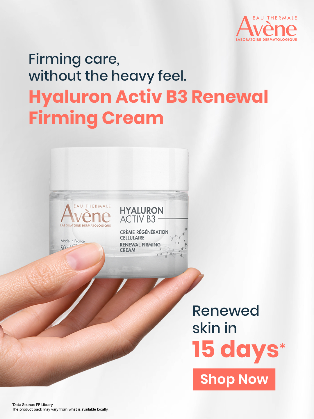 Eau Thermale Avène Facebook ad: Wake Up To Firmer Skin