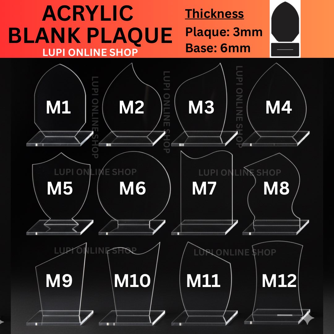 LUPI Online Shop Facebook ad: Showcase excellence with our premium clear acrylic Blank…