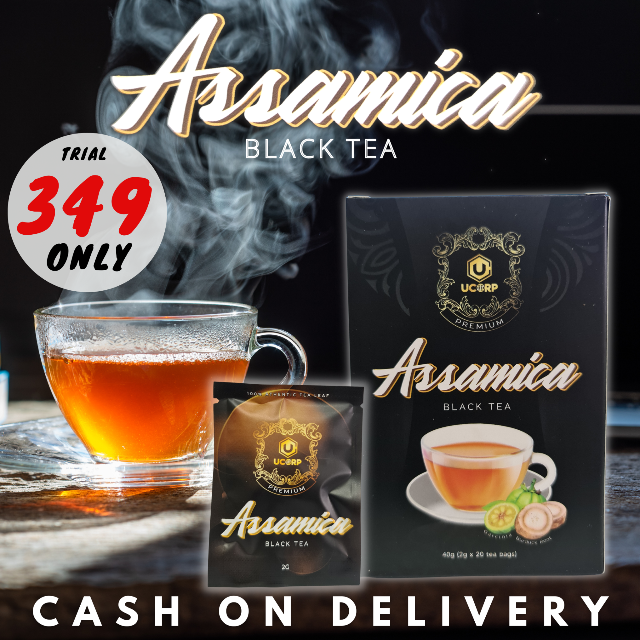 Assamica Black Tea Promo Facebook ad: 349php Trial Pack | Free Shipping