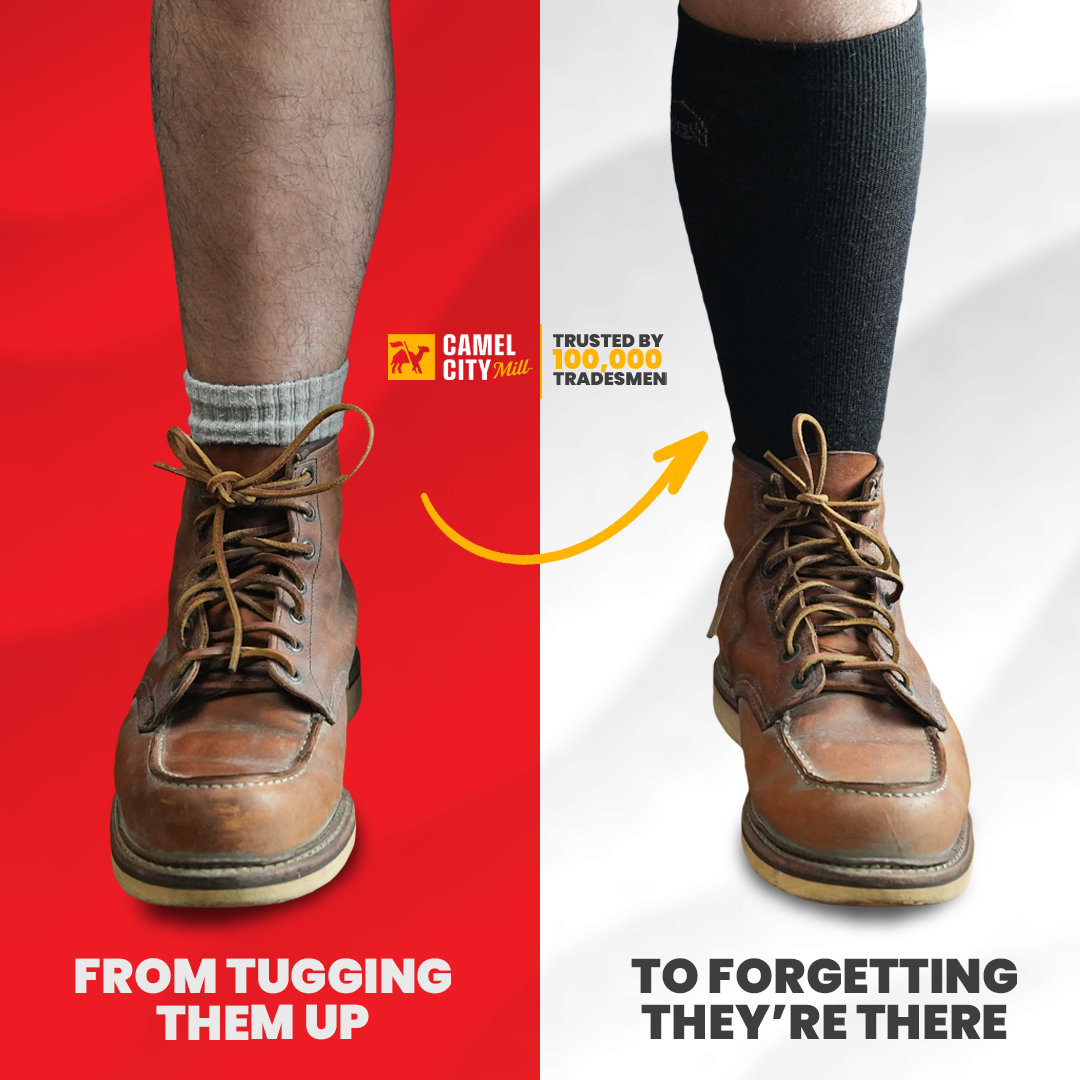 Camel City Mill Work Socks Facebook ad