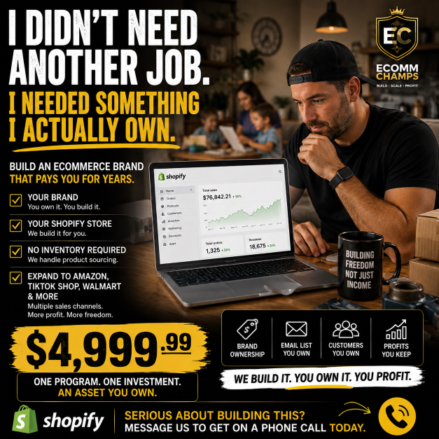 The Ecomm Champs Facebook ad: 𝐀𝐍𝐎𝐓𝐇𝐄𝐑 𝐉𝐎𝐁… 𝐎𝐑 𝐀𝐍 𝐀𝐒𝐒𝐄𝐓?