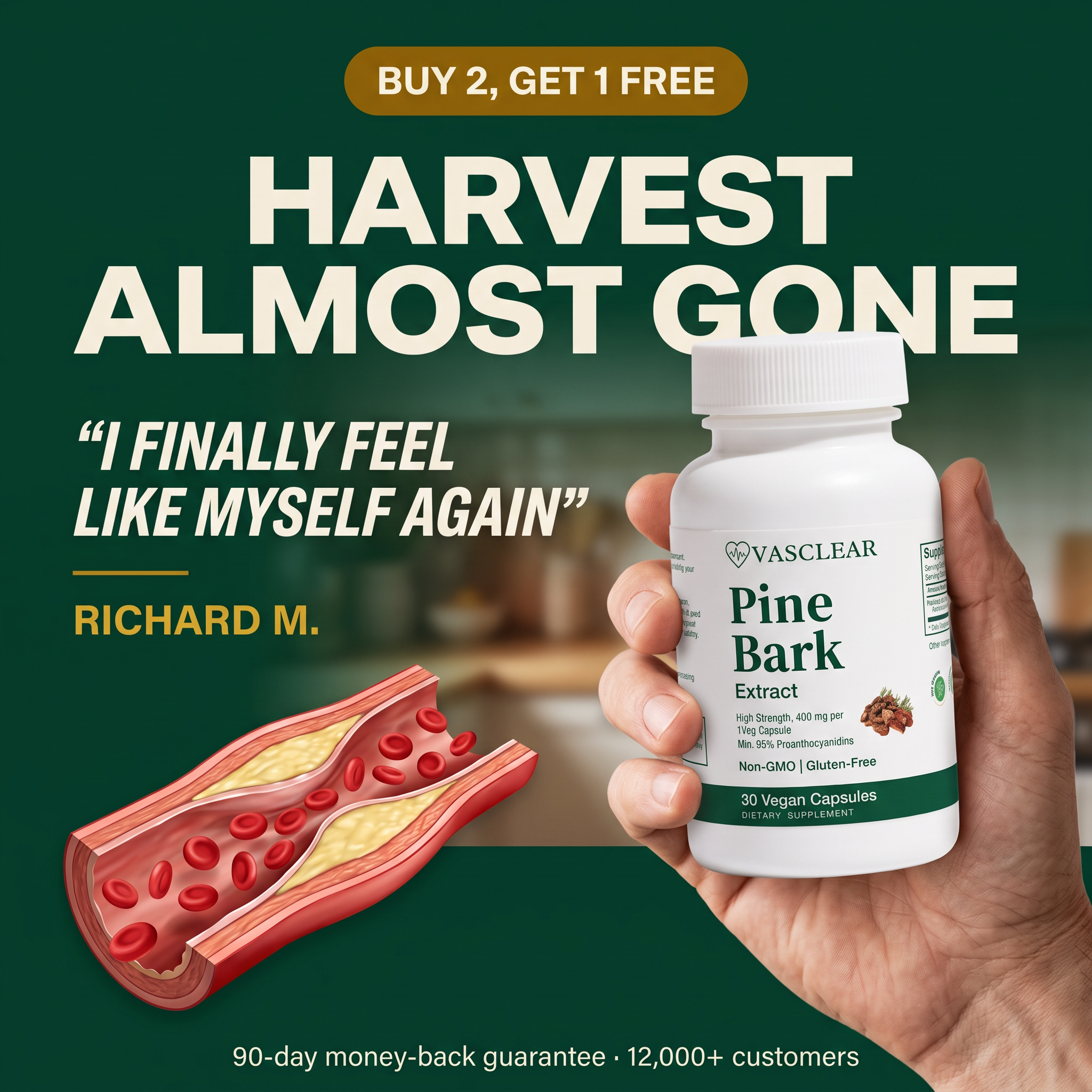 Vasclear Facebook ad: 97% Of This Harvest Is Already Claimed