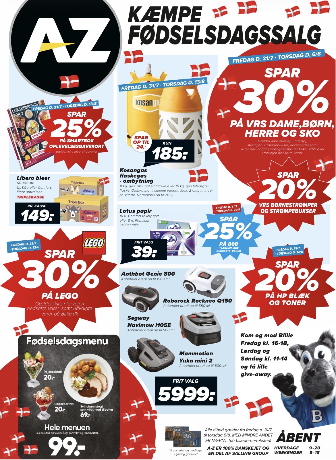 A-Z Hjørring Facebook ad: FØDSELSDAG I AZ.