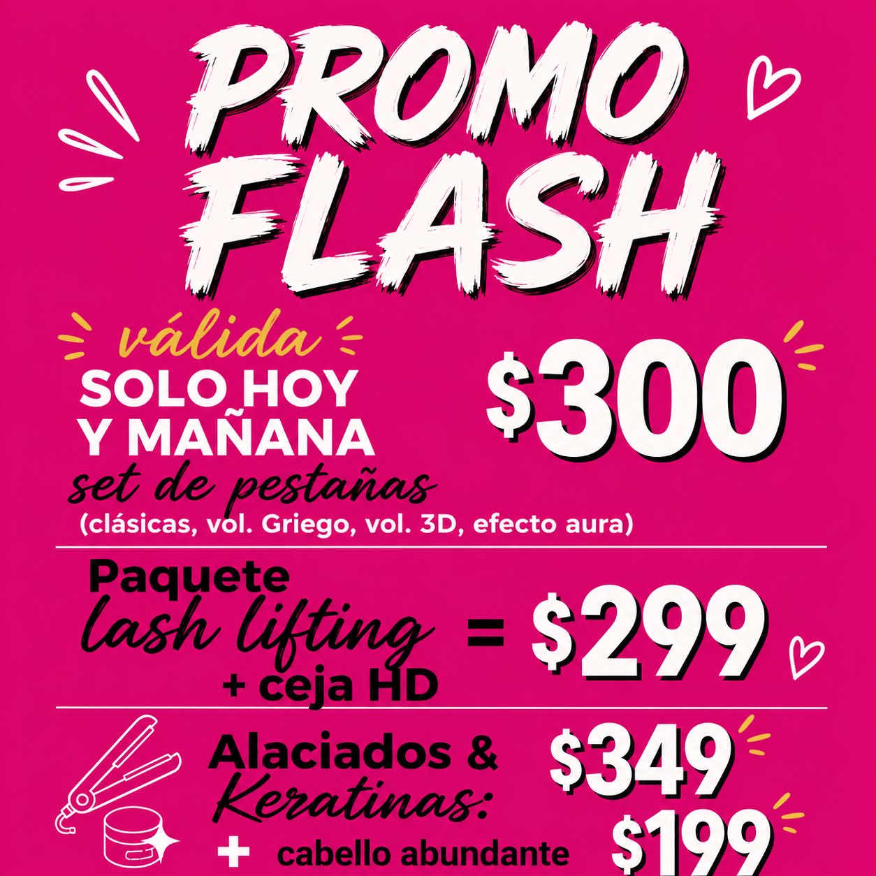 Beauty House by Perfect Lashes Academy Pachuca Facebook ad: ¡PROMO FLASH!