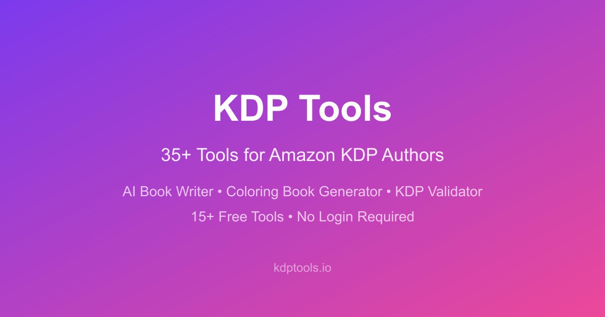 KDP Tools Facebook ad