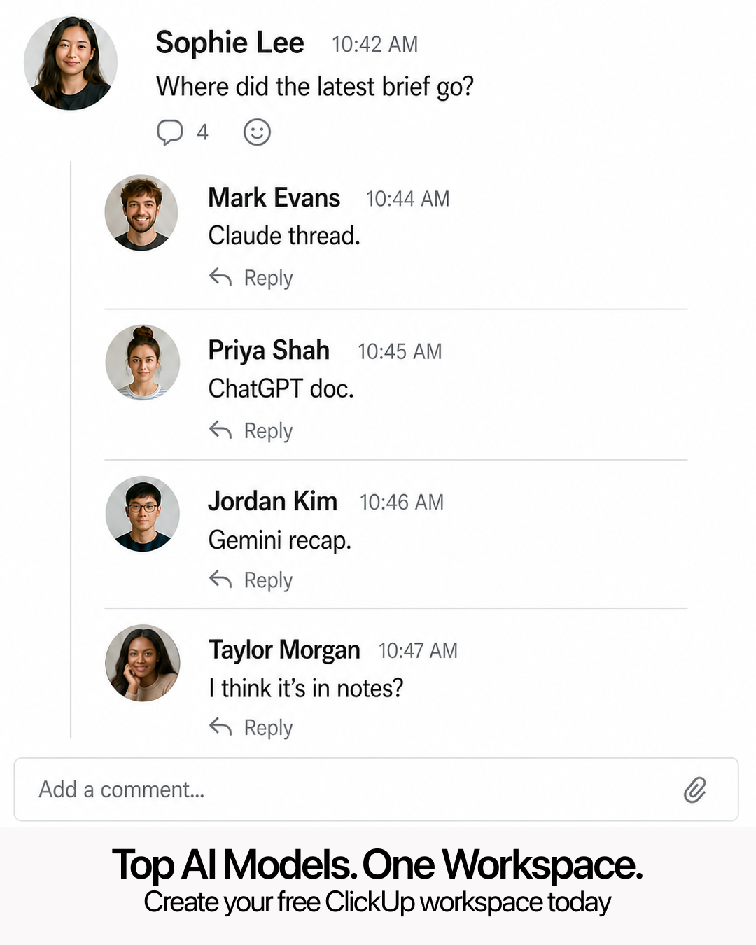 ClickUp Facebook ad