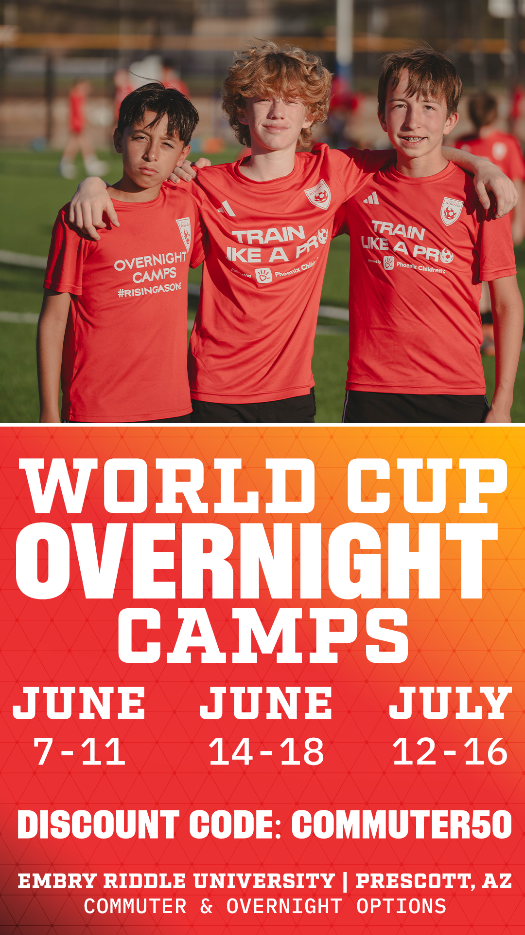 Phoenix Rising FC Youth Soccer - Regions and Platforms Facebook ad from May 25, 2026