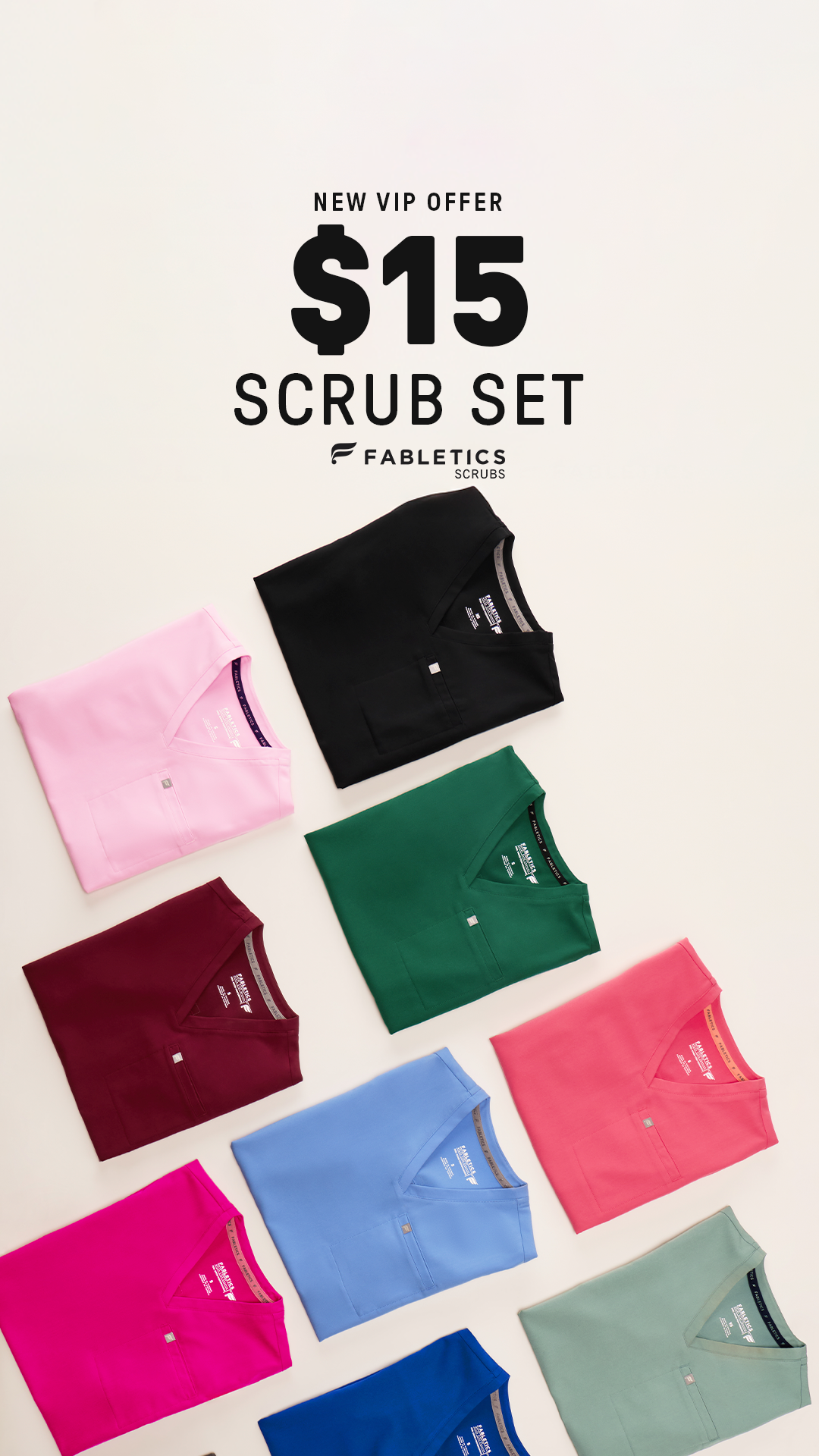 Fabletics Scrubs Facebook ad