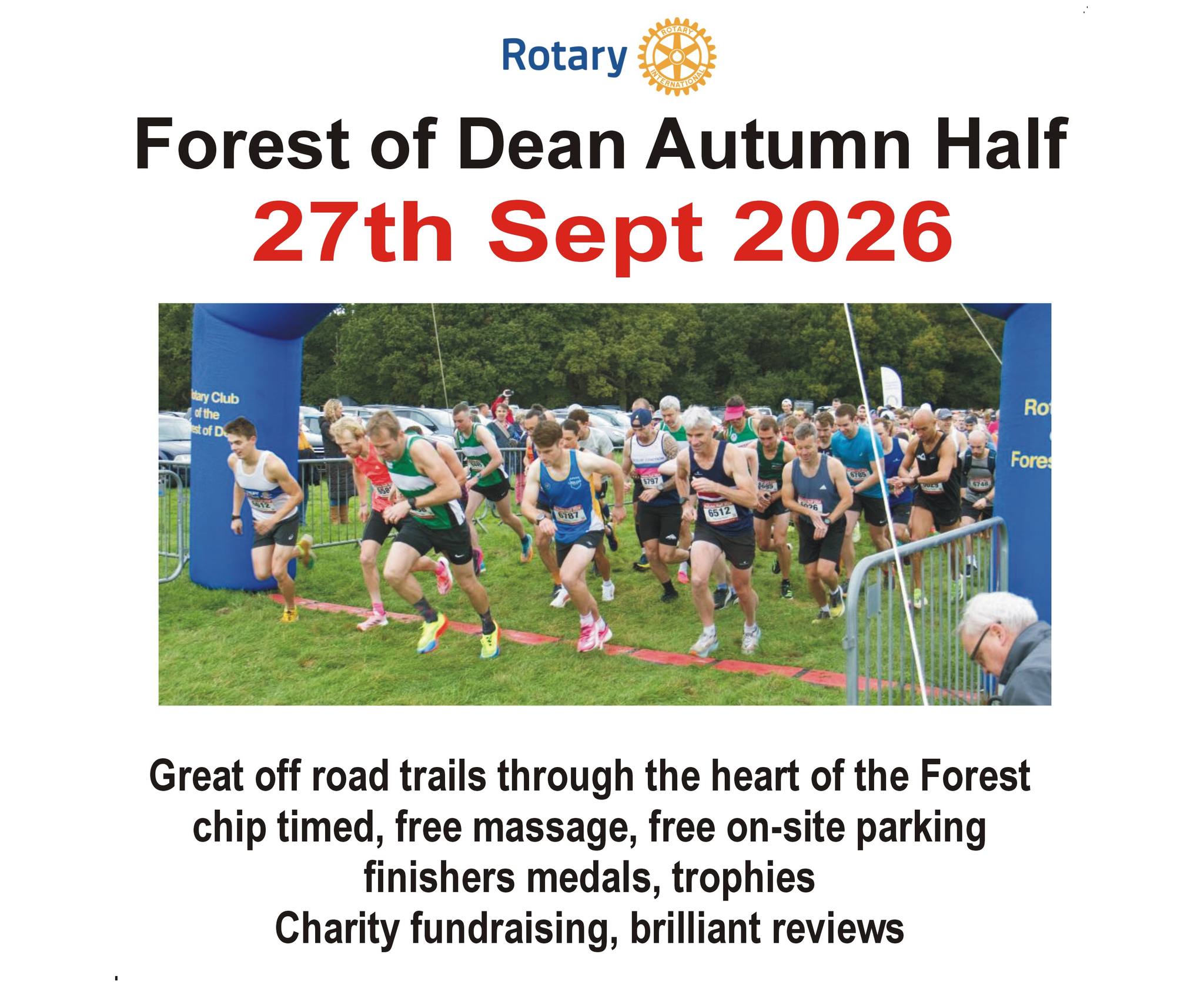 Forest of Dean Spring Half Marathon & Forest of Dean Autumn Half Marathon Facebook ad: The Forest of Dean Rotary Club