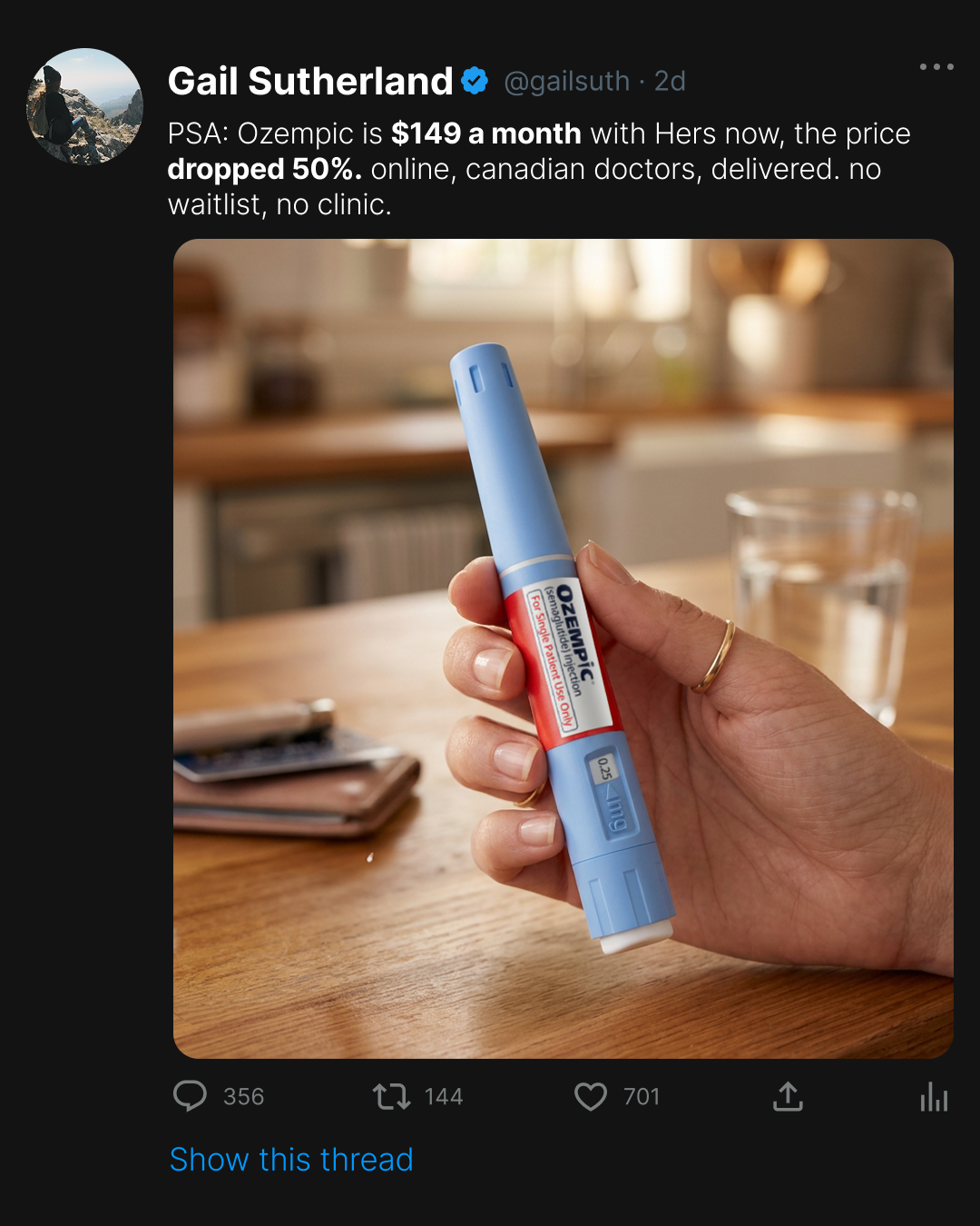 Hers Facebook ad