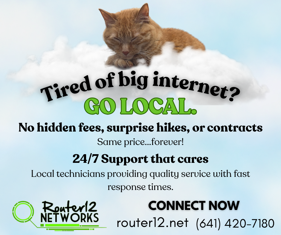 Router12 Networks LLC Facebook ad: Connect Today!