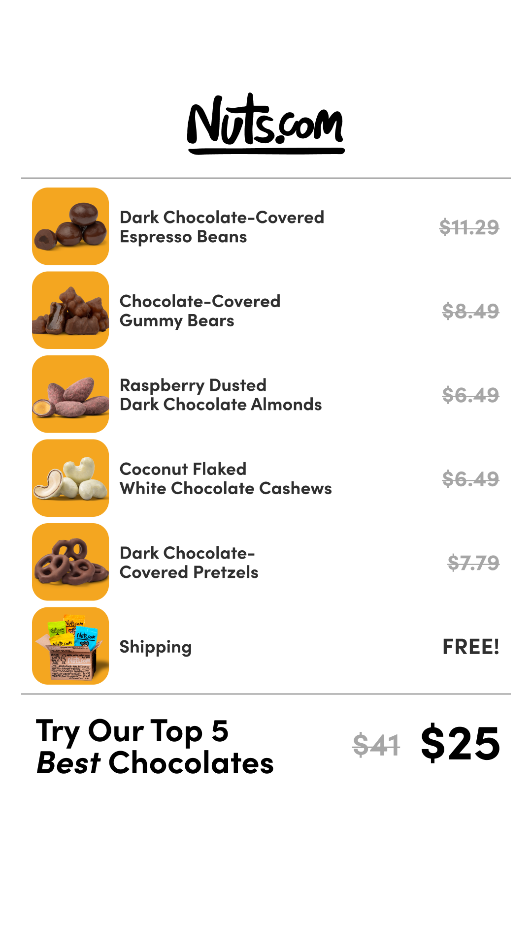 Nuts.com Facebook ad