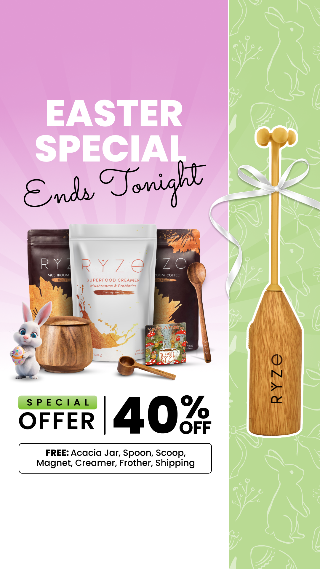 RYZE Superfoods Facebook ad