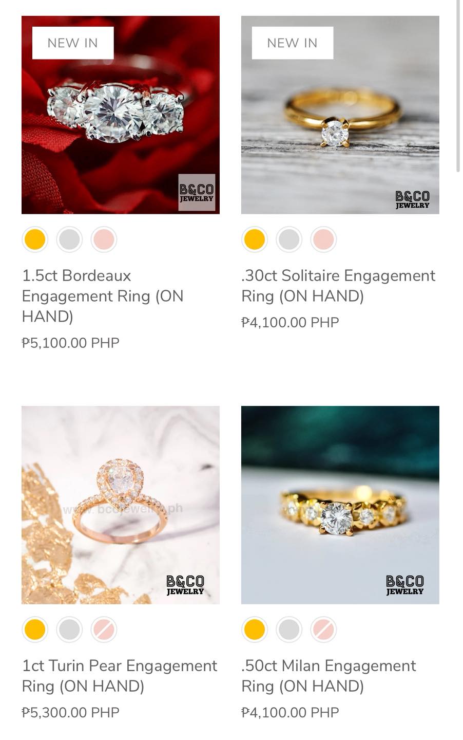 B&Co Custom Jewelry Facebook ad