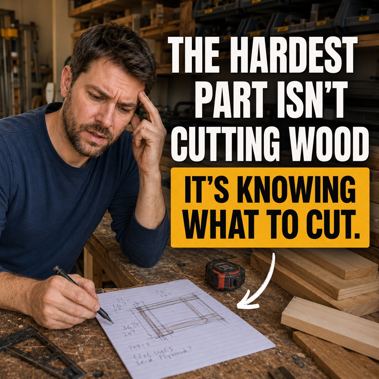 Bevis Wood Club Facebook ad: 130+ beginner-friendly woodworking plans.