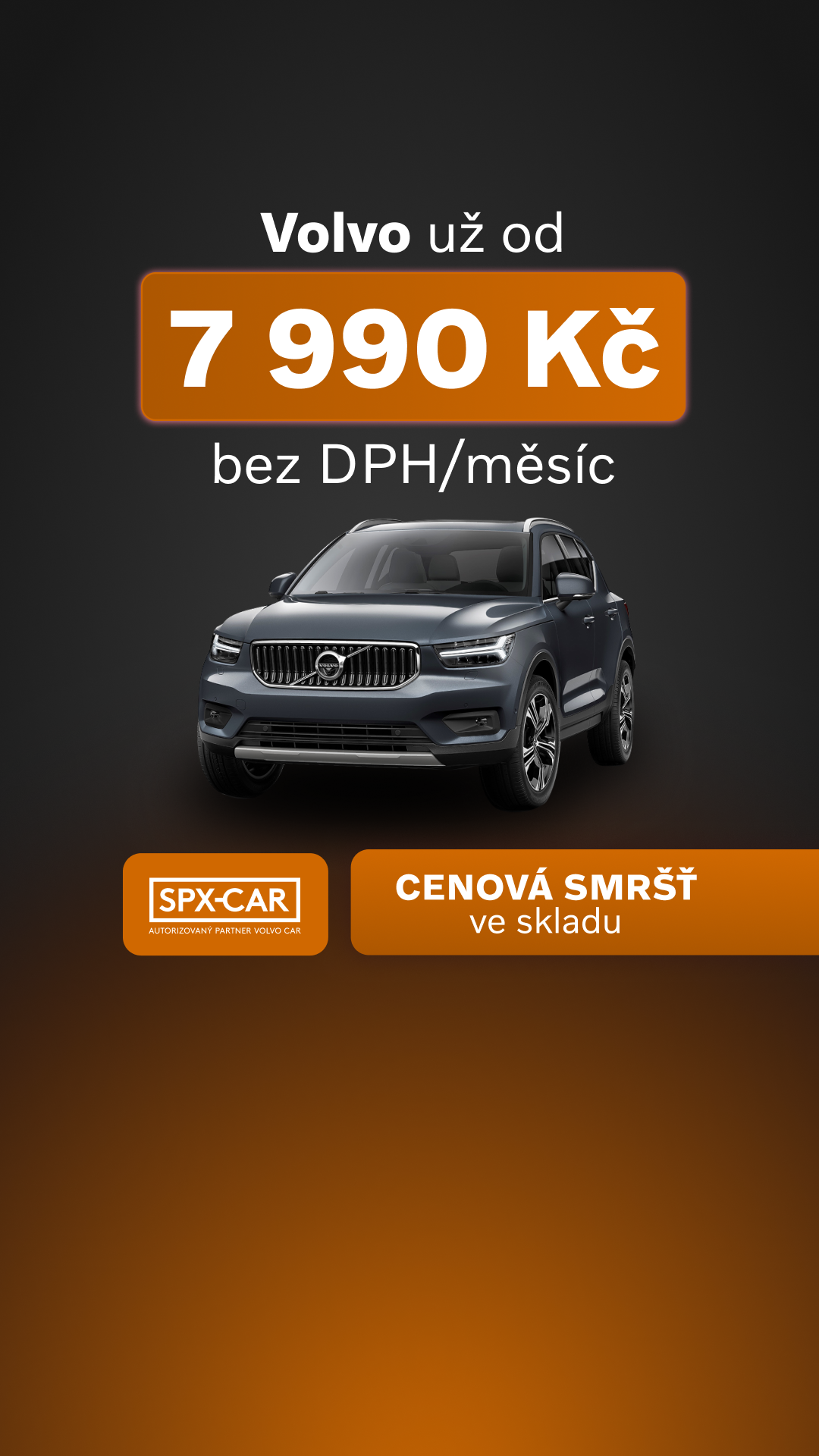 SPX-CAR GROUP a.s. Facebook ad: Volvo na operák od 7 990 Kč!