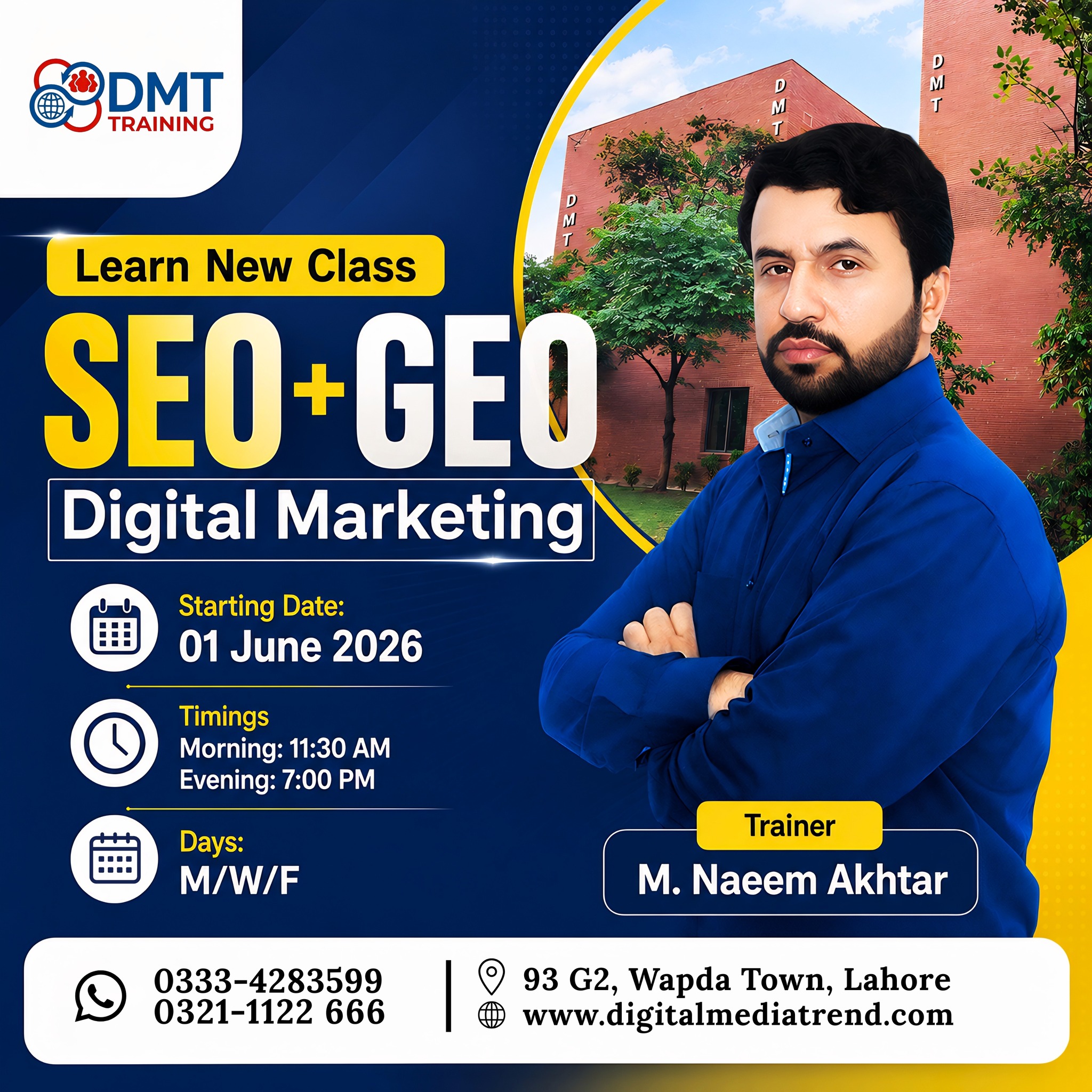 DMT, Digital Marketing Services & Training, Lahore Facebook ad