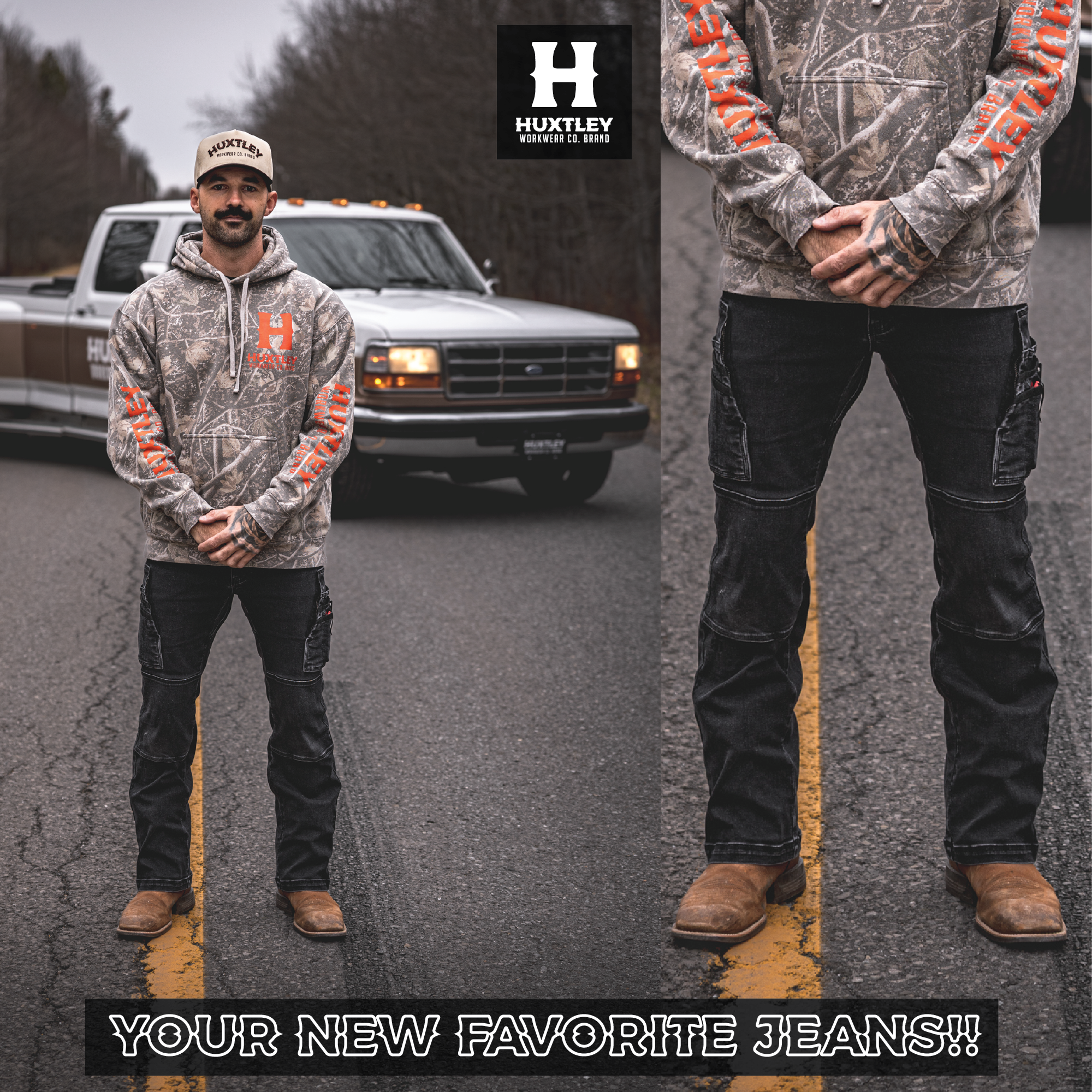 Huxtley Workwear Co. Facebook ad