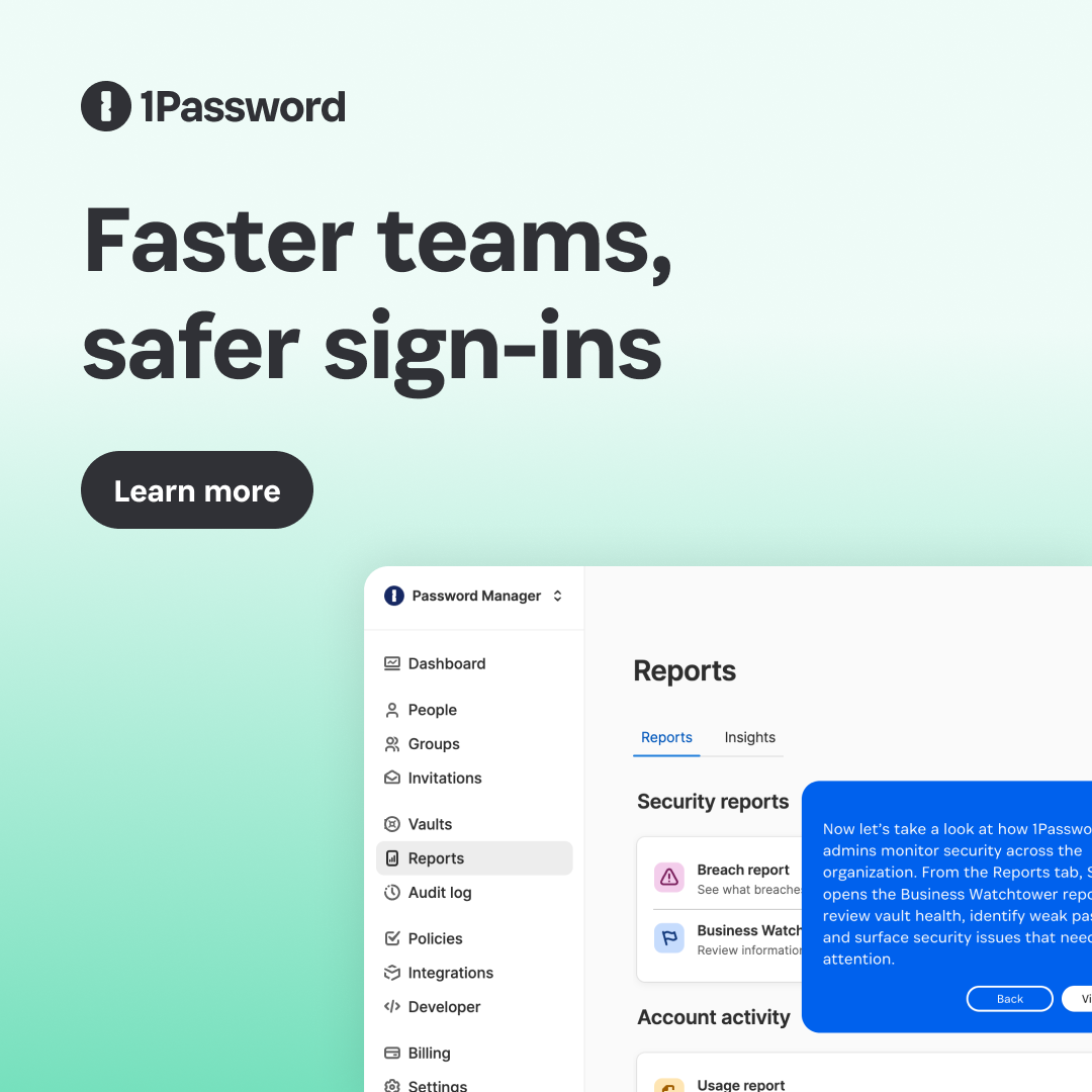 1Password Facebook ad