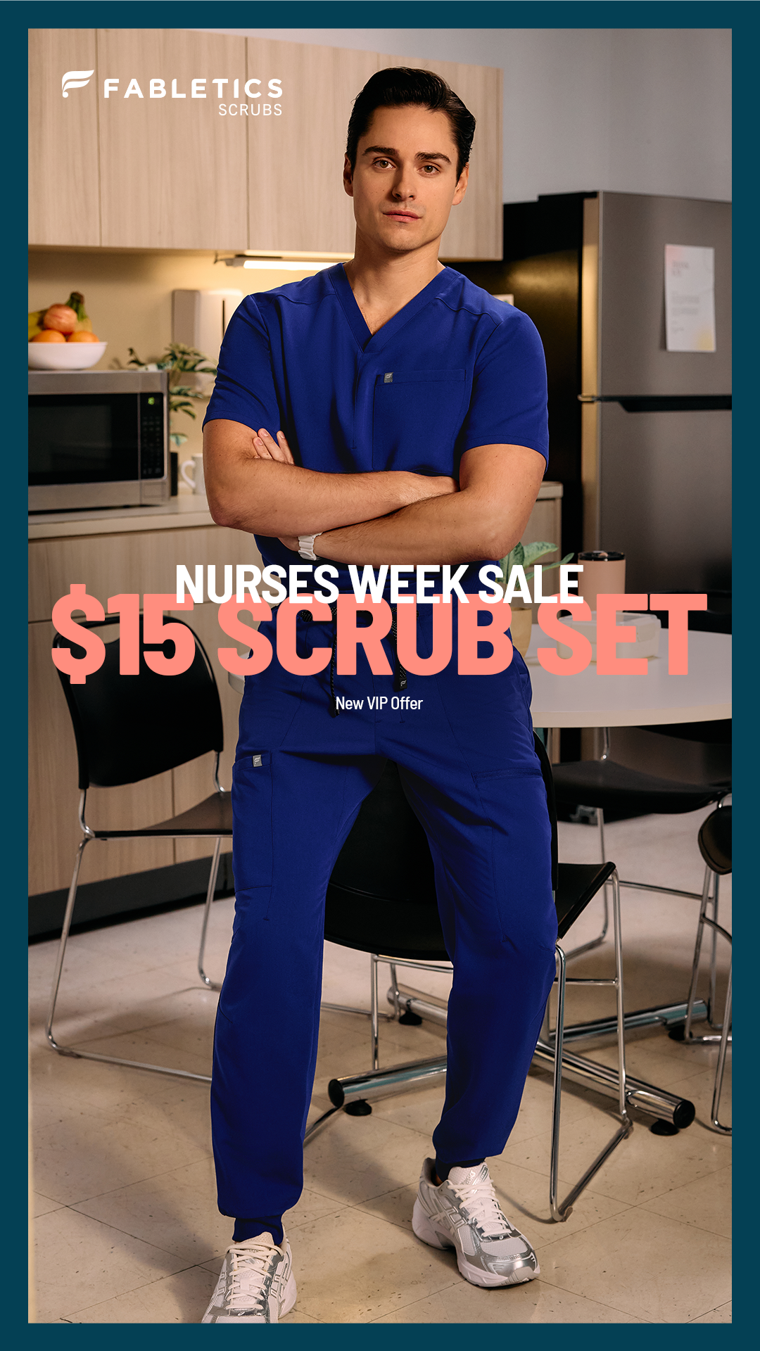 Fabletics Scrubs Facebook ad