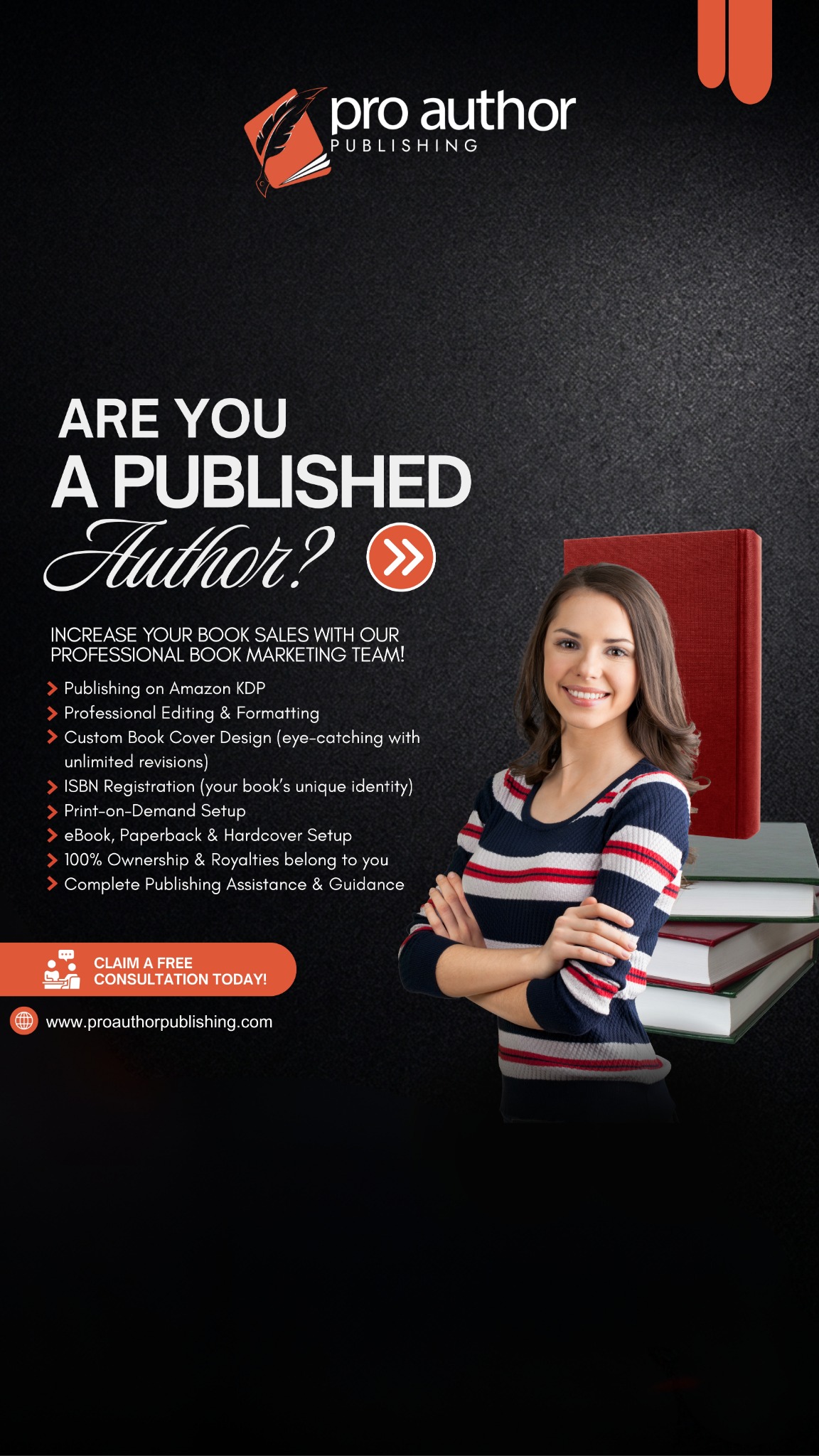 Pro Author Publishing Facebook ad from May 6, 2026