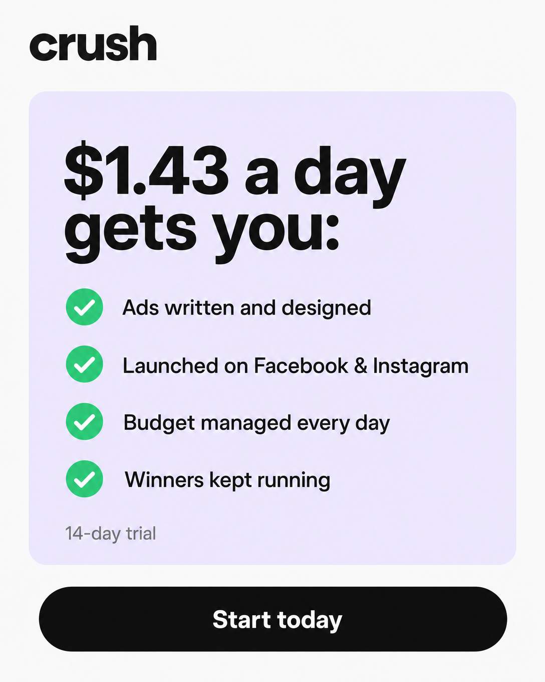 trycrush.ai Facebook ad