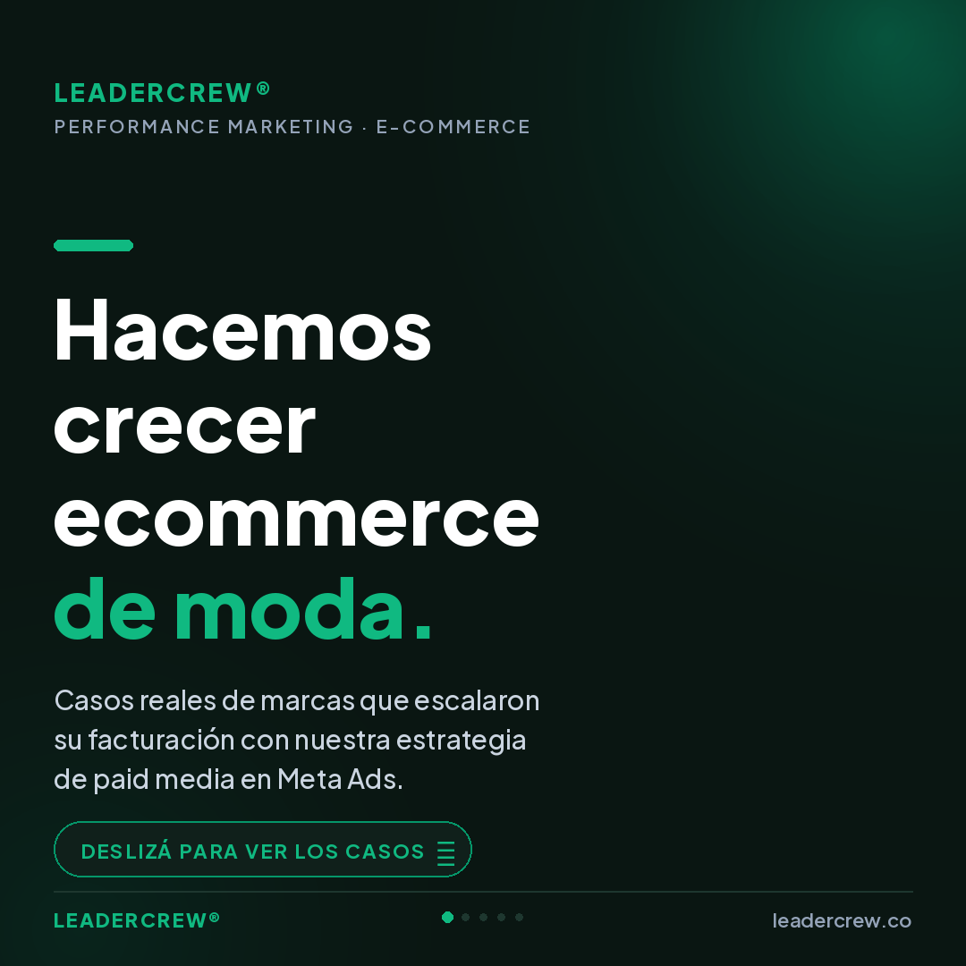 Leader Crew Facebook ad: Auditoría para ecommerce de moda que quieran escalar…