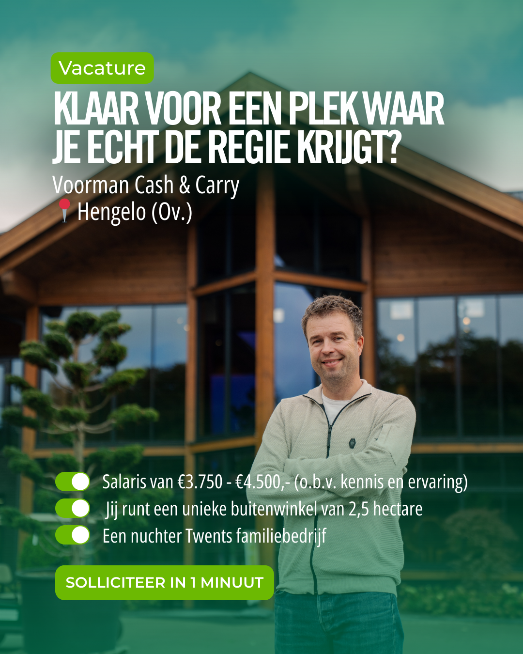 Menkehorst Kwekerijen Facebook ad: Solliciteer binnen 1 minuut