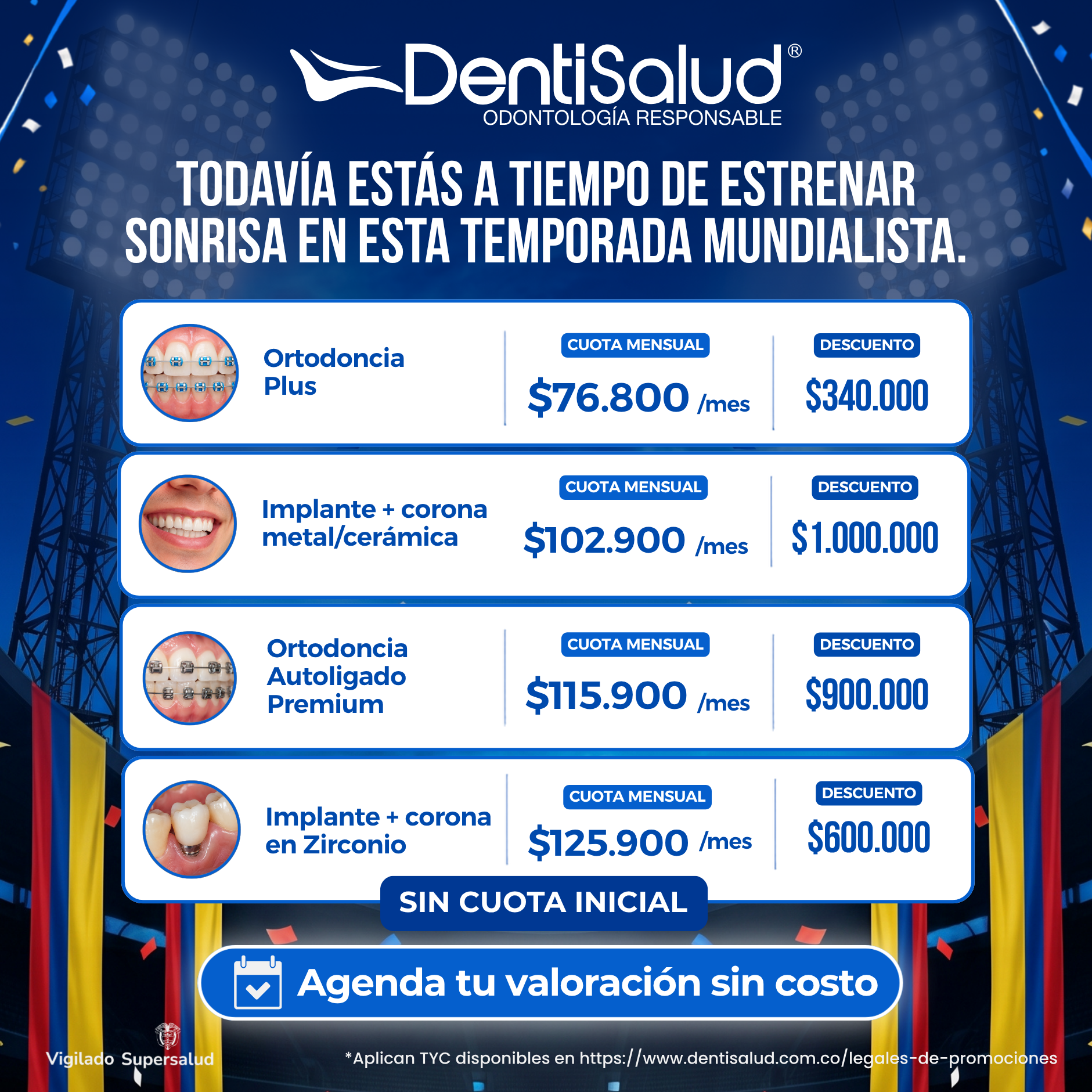 Dentisalud Facebook ad: Agenda tu cita ahora.