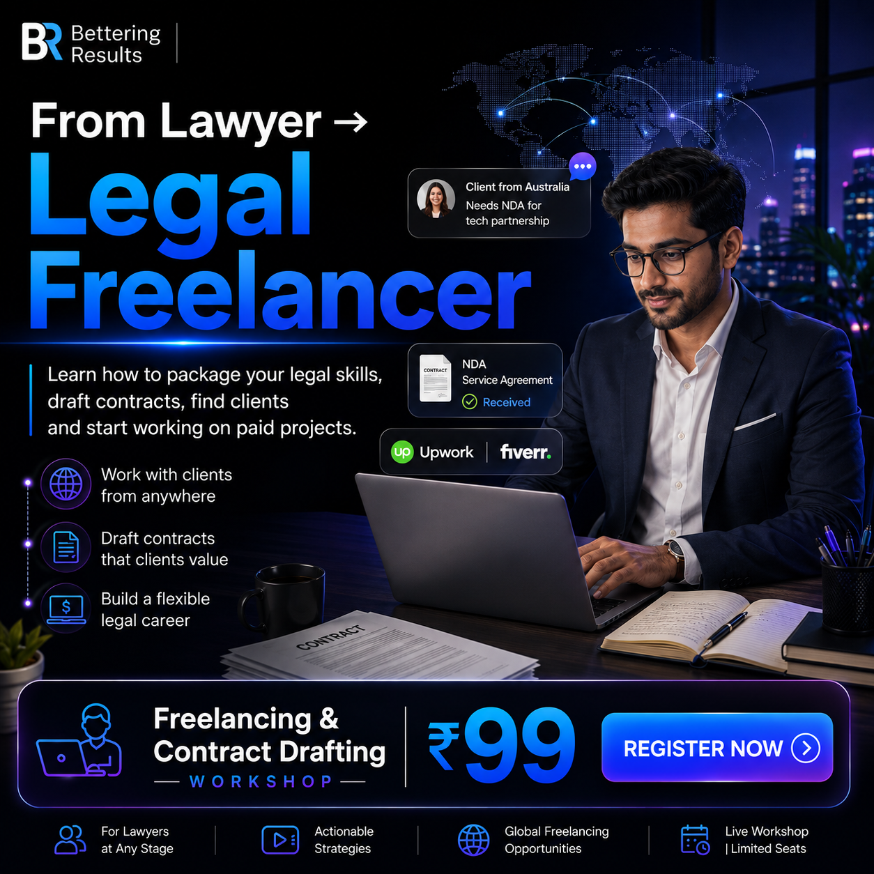 Bettering Results-BR Facebook ad: Contract Drafting & Freelancing Workshop