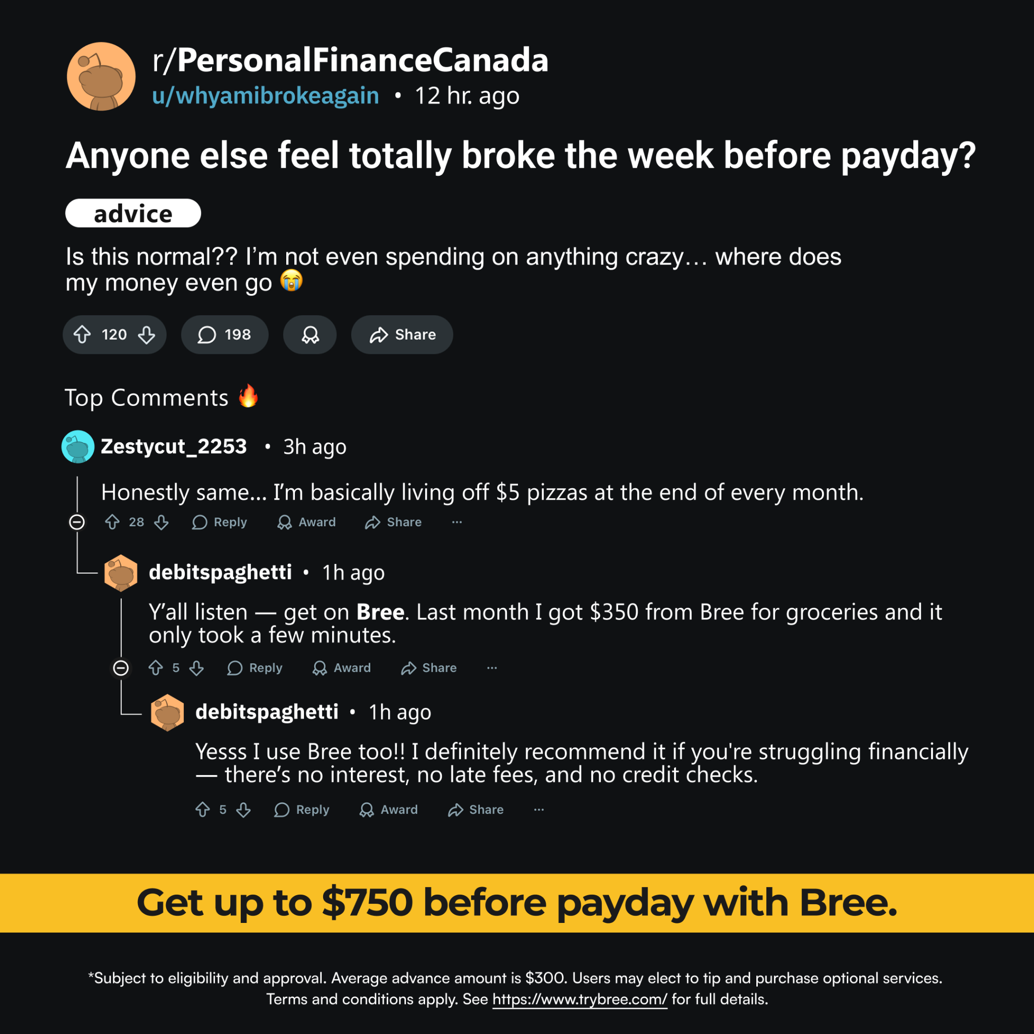 Bree App Facebook ad