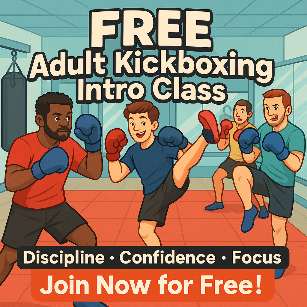 Lightspeed Martial Arts Academy Facebook ad: FREE Adult Kickboxing Intro Class!