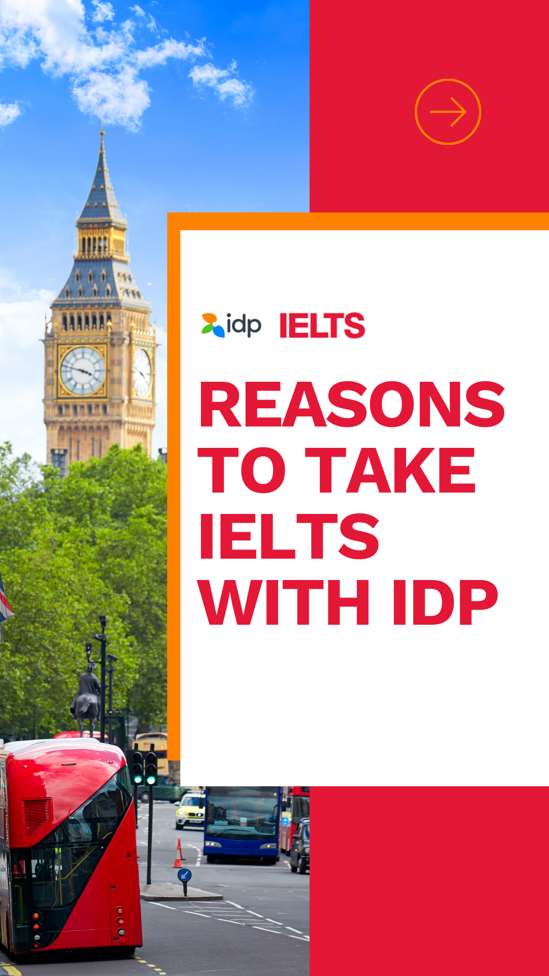 IELTS Essentials from IDP Facebook ad: 12,500+ recognising organisations