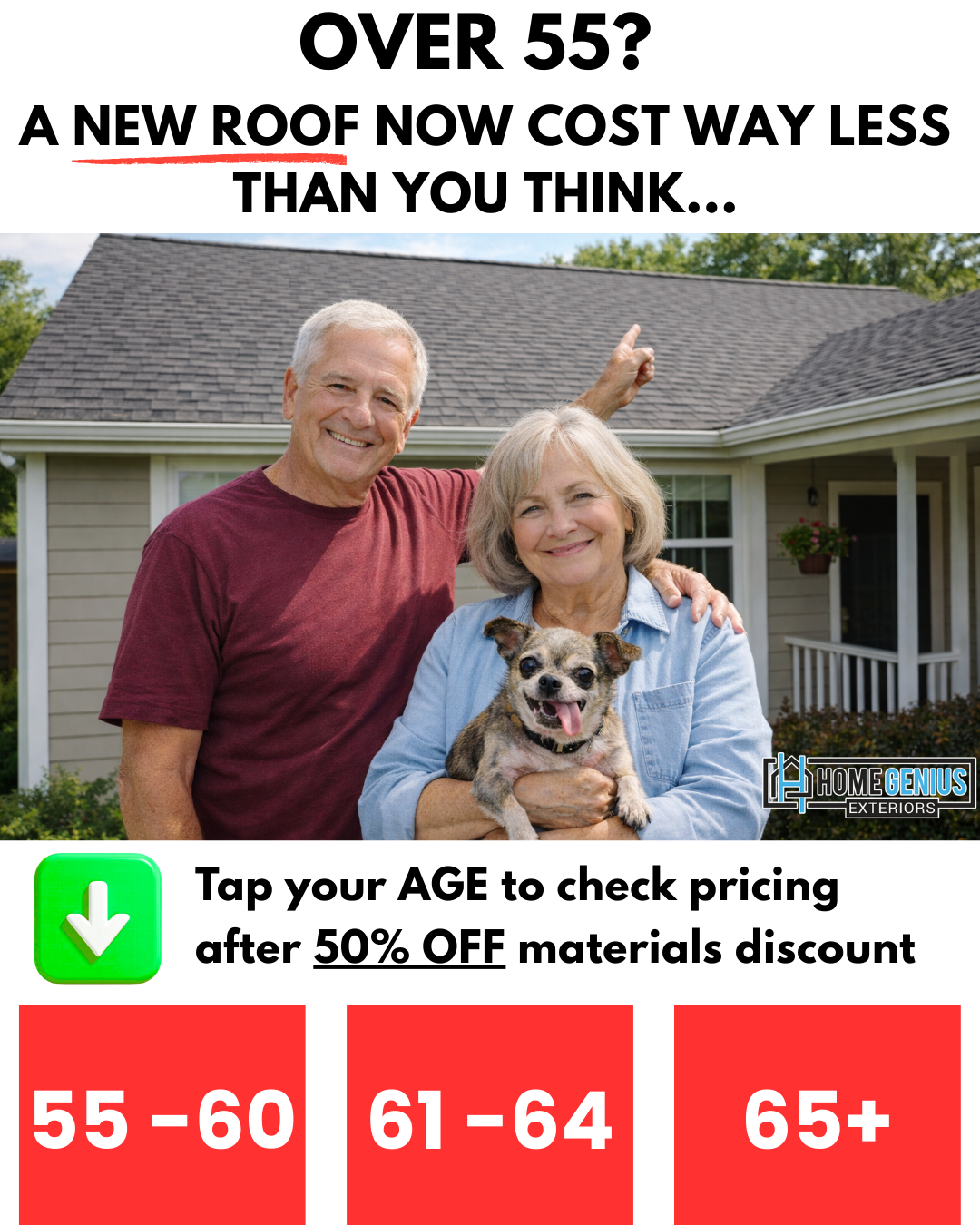 Home Genius Exteriors Facebook ad