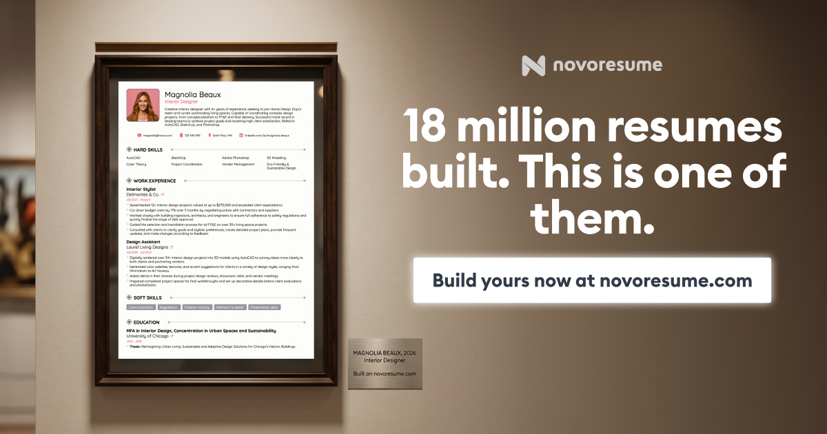 Novorésumé Facebook ad