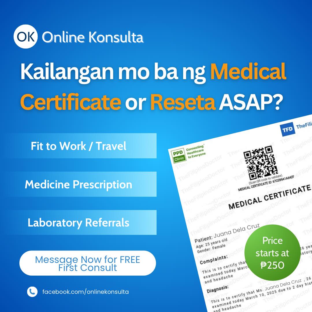 Online Konsulta Facebook ad: PM for FREE first consult