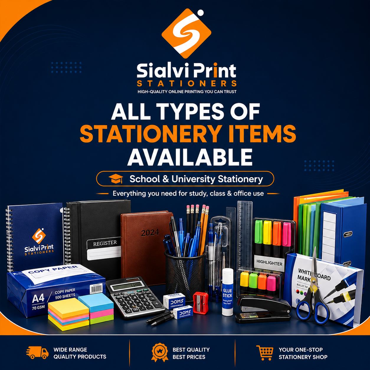 Sialvi Print Solutions Facebook ad: Karachi Students & Professionals, All Printing & Stationery…