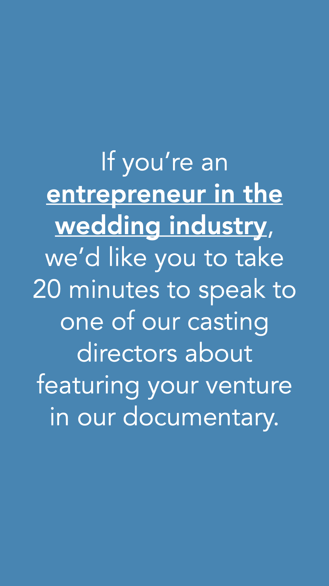 BetaBlox Facebook ad: Entrepreneur In Wedding Industry?